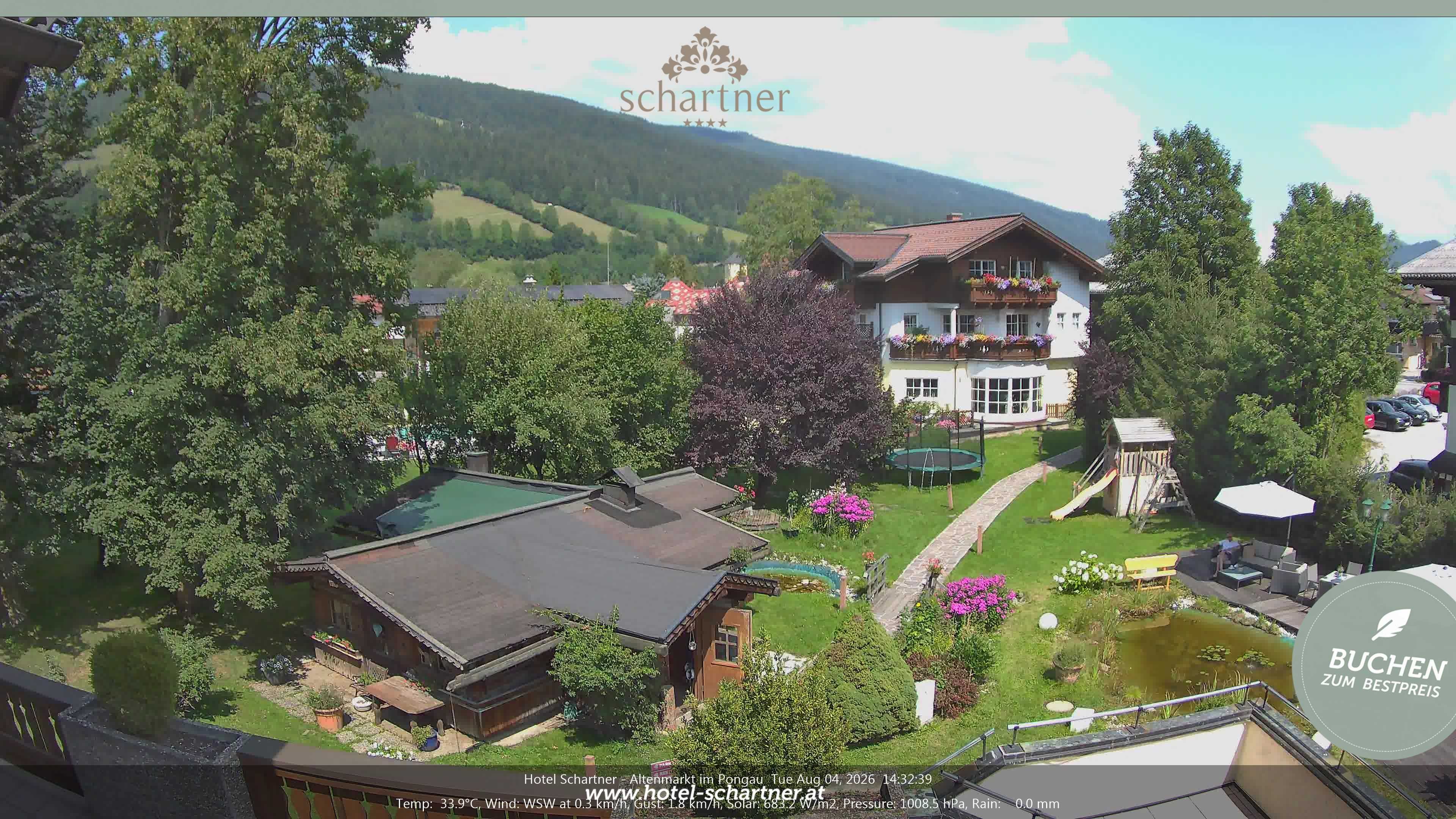 Archived image Webcam Altenmarkt im Pongau: Hotel Schartner