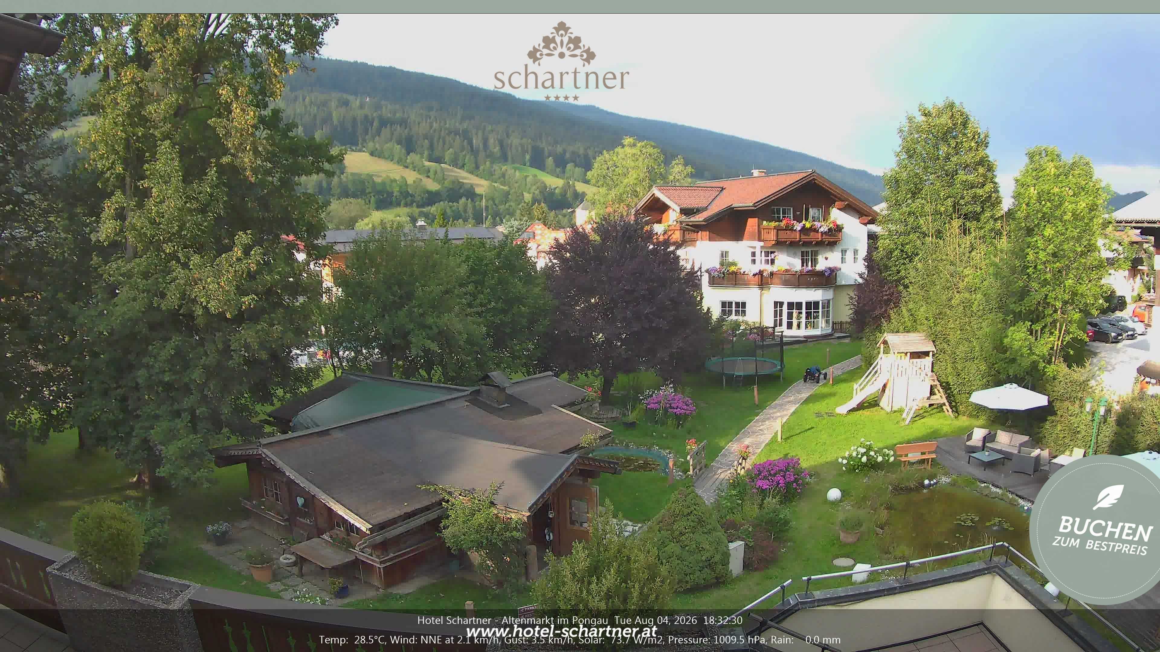 Archived image Webcam Altenmarkt im Pongau: Hotel Schartner