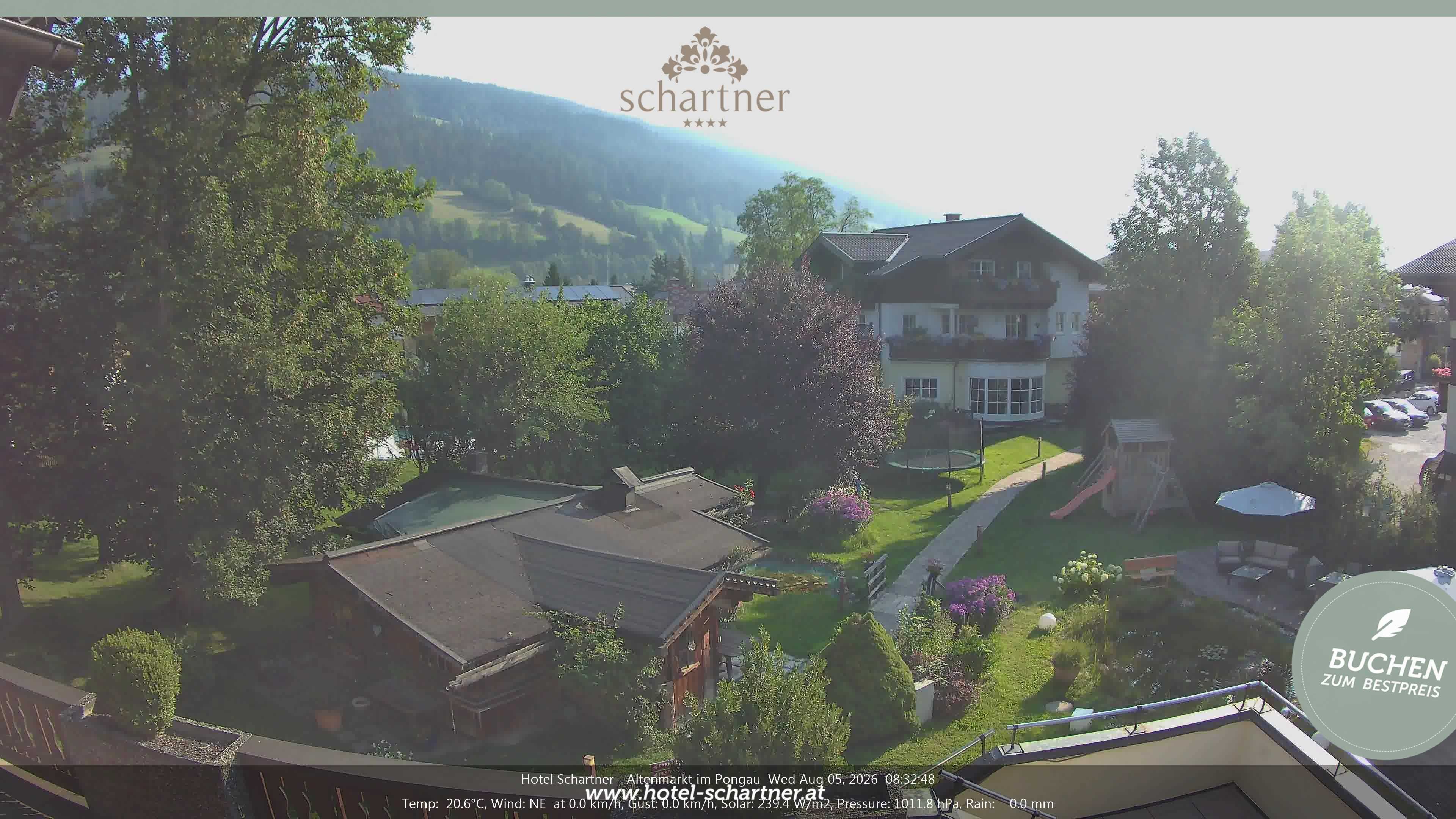 Archived image Webcam Altenmarkt im Pongau: Hotel Schartner