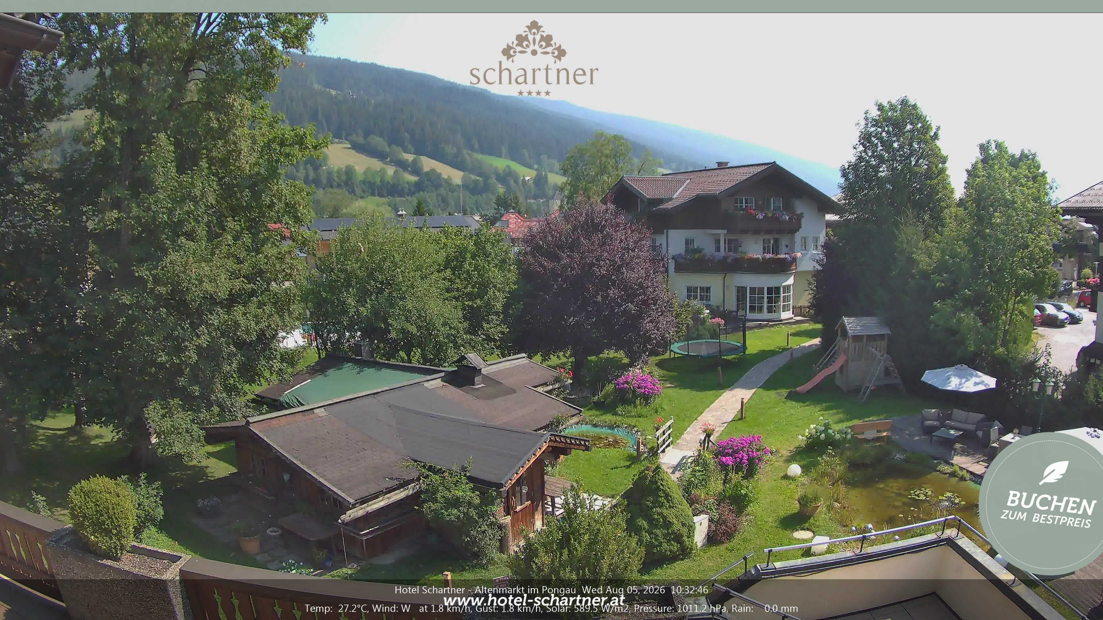 Archived image Webcam Altenmarkt im Pongau: Hotel Schartner