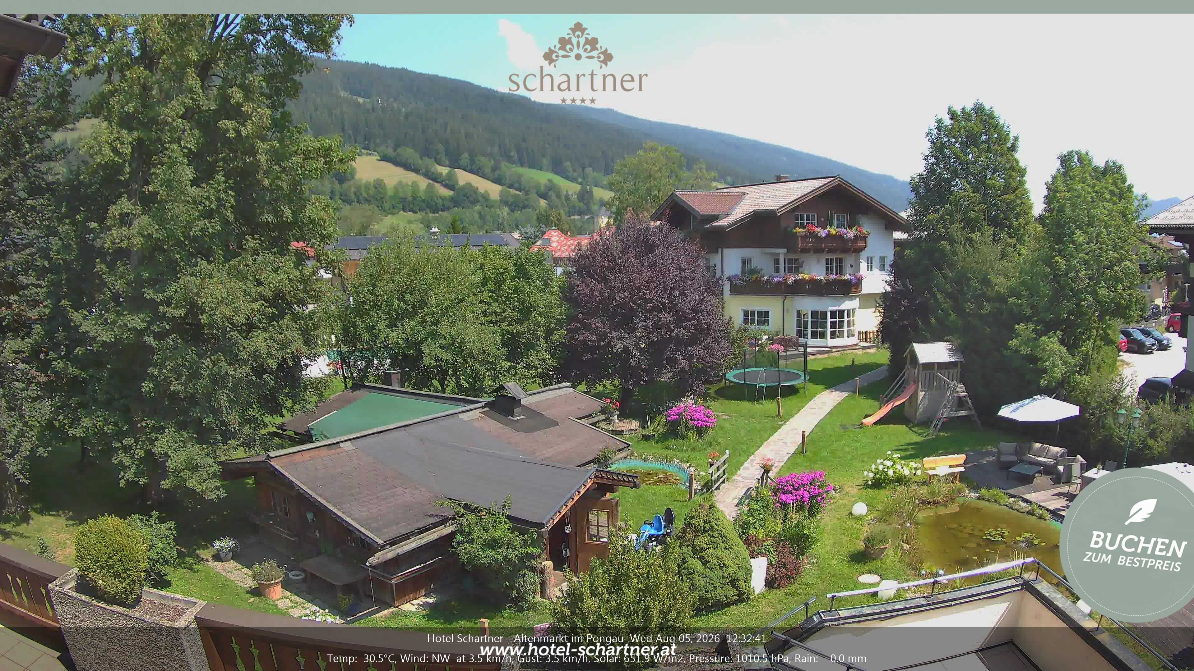 Archived image Webcam Altenmarkt im Pongau: Hotel Schartner