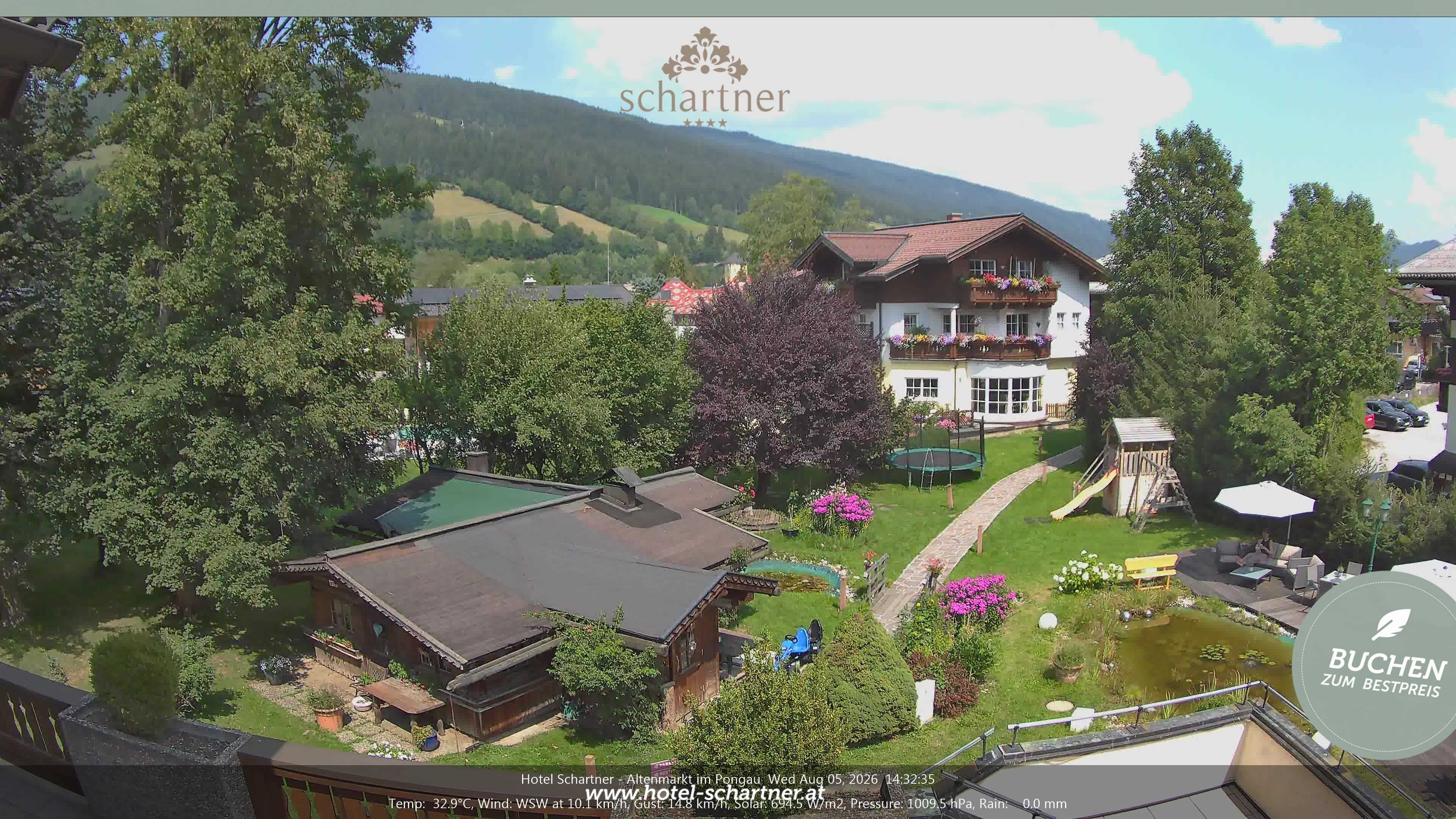 Archived image Webcam Altenmarkt im Pongau: Hotel Schartner