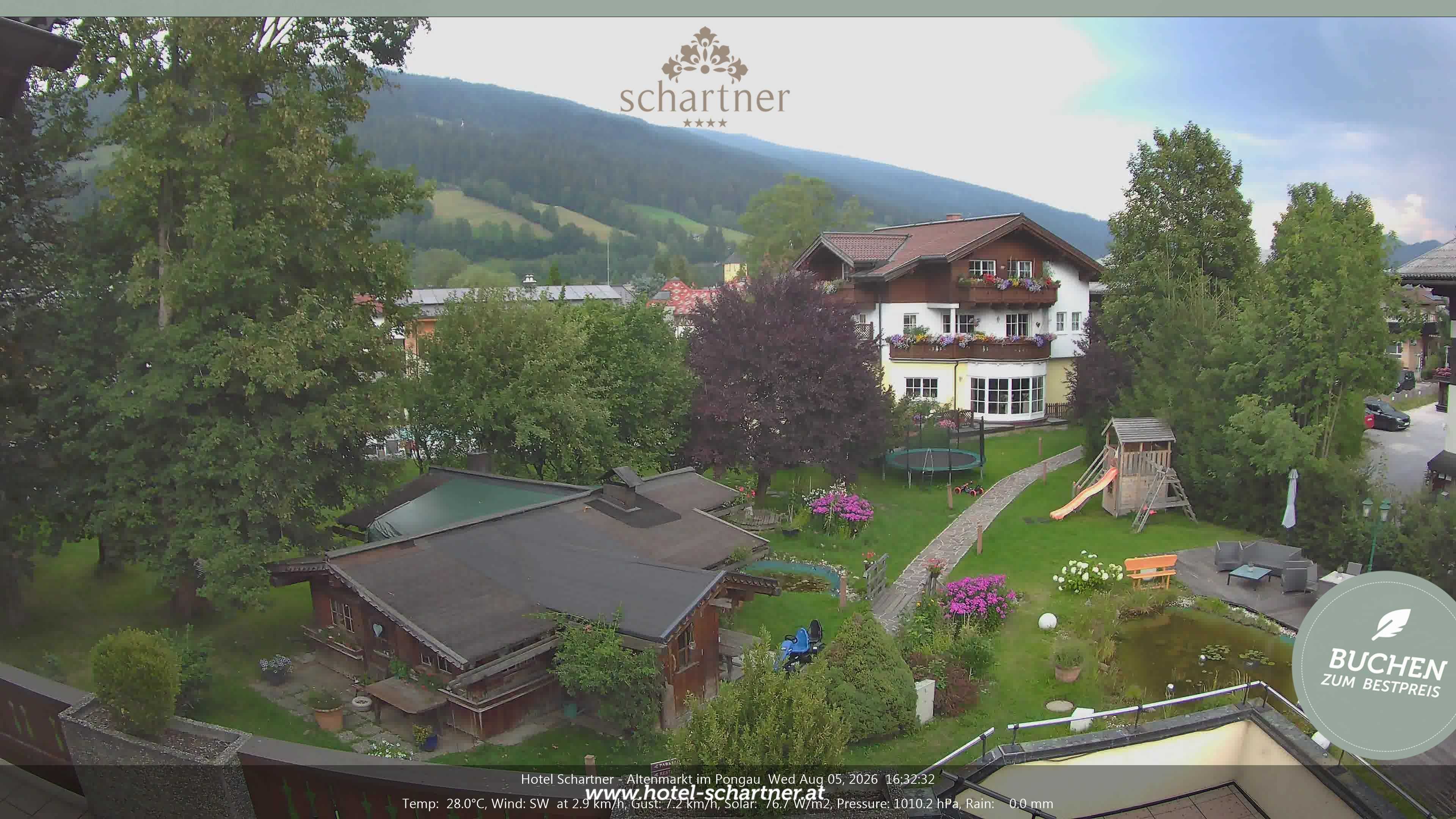 Archived image Webcam Altenmarkt im Pongau: Hotel Schartner