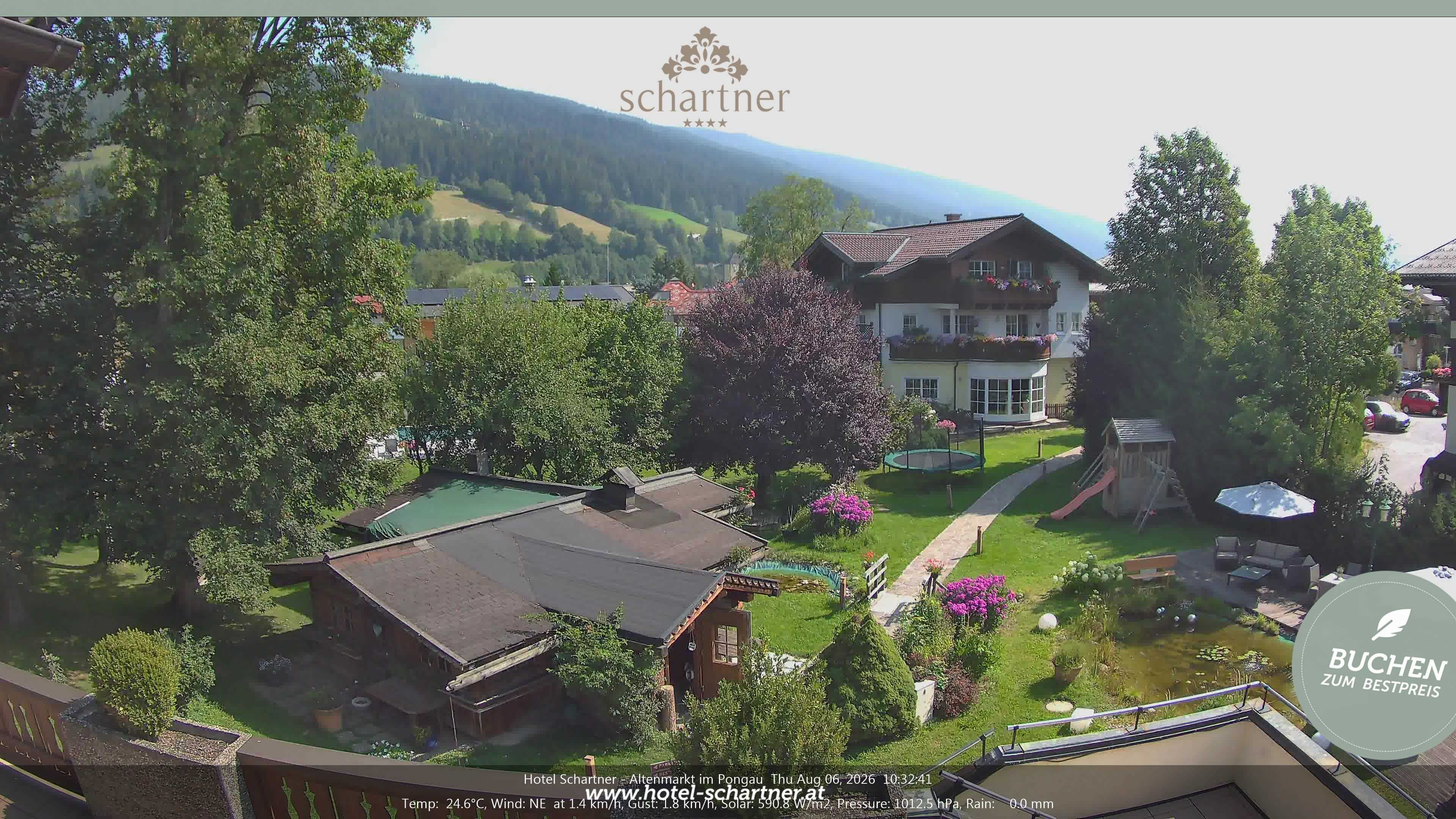 Archived image Webcam Altenmarkt im Pongau: Hotel Schartner