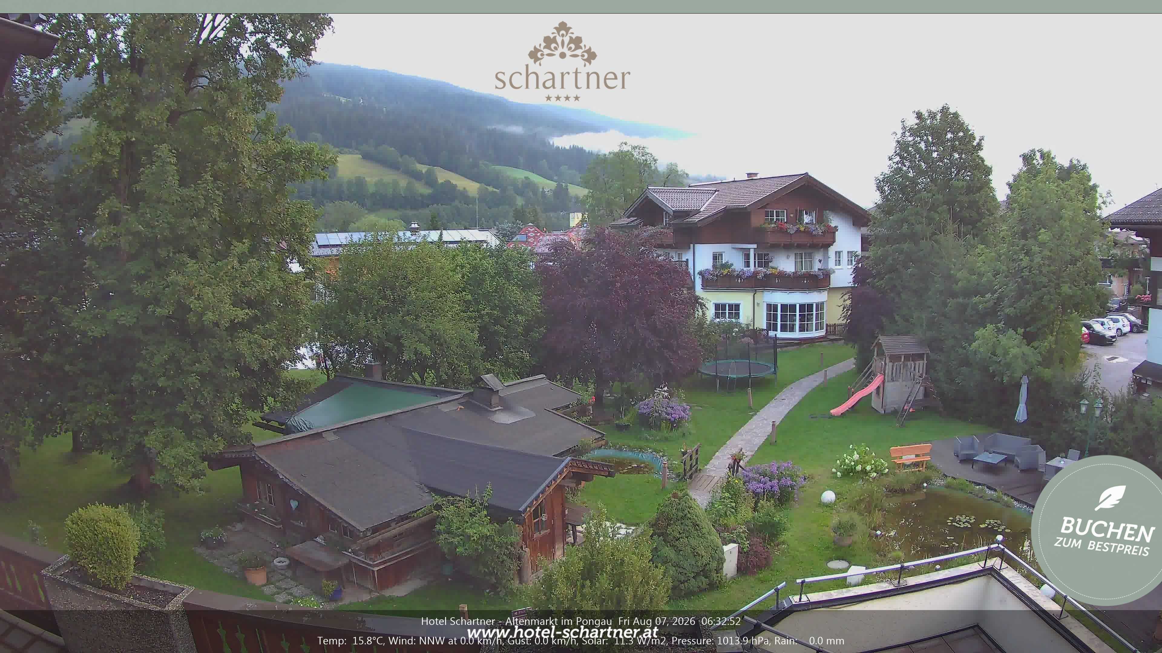 Archived image Webcam Altenmarkt im Pongau: Hotel Schartner