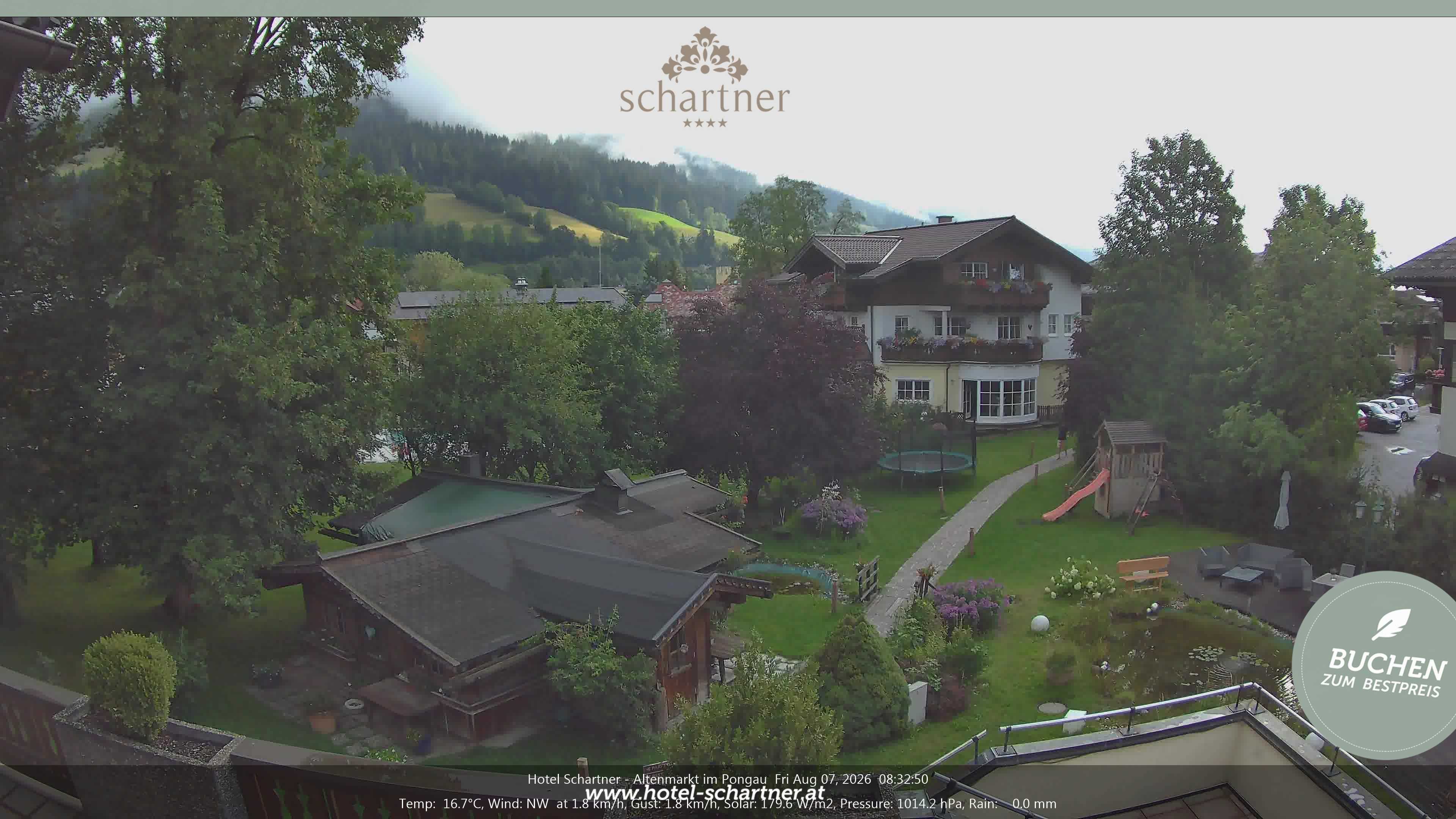Archived image Webcam Altenmarkt im Pongau: Hotel Schartner