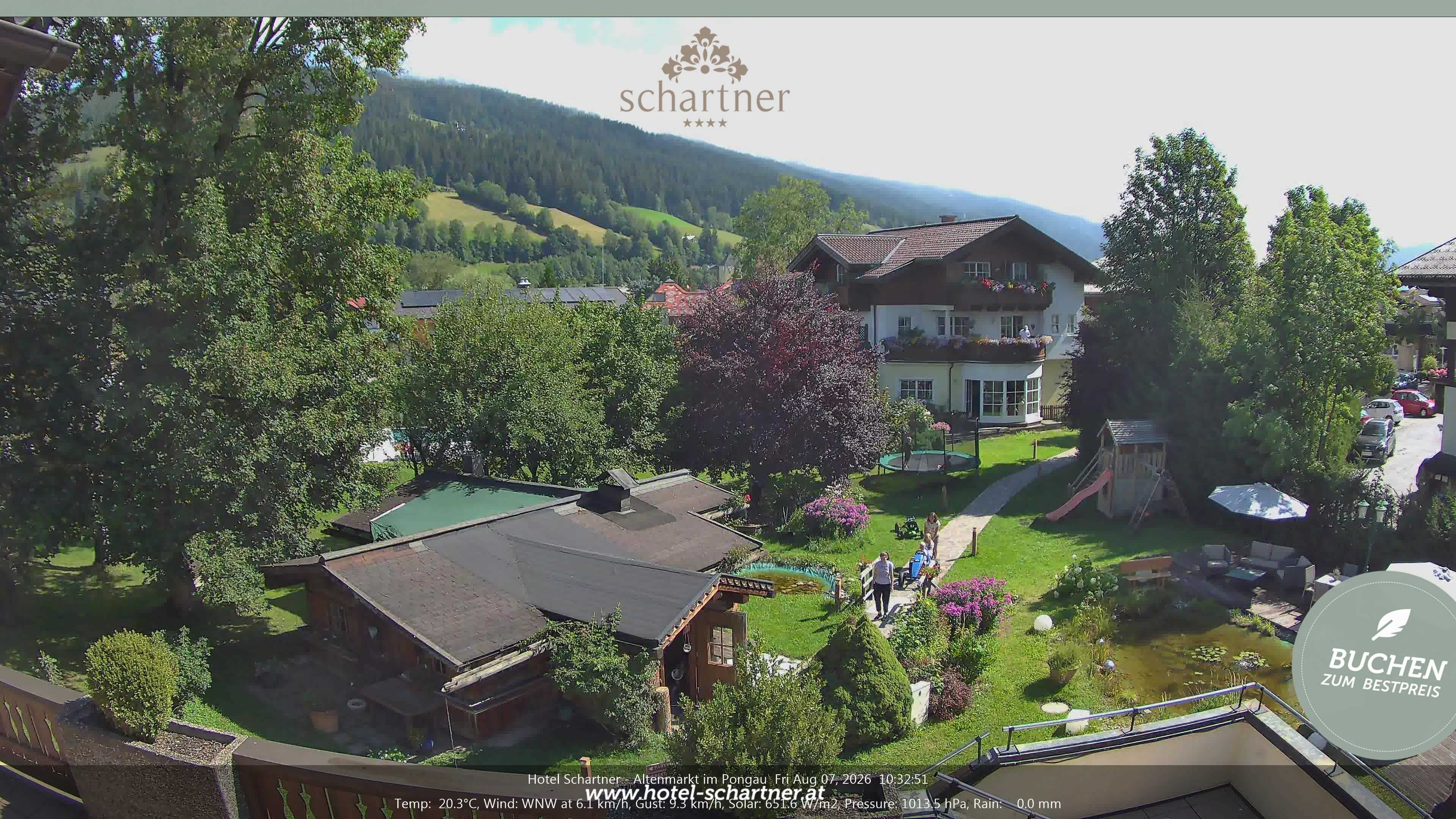Archived image Webcam Altenmarkt im Pongau: Hotel Schartner