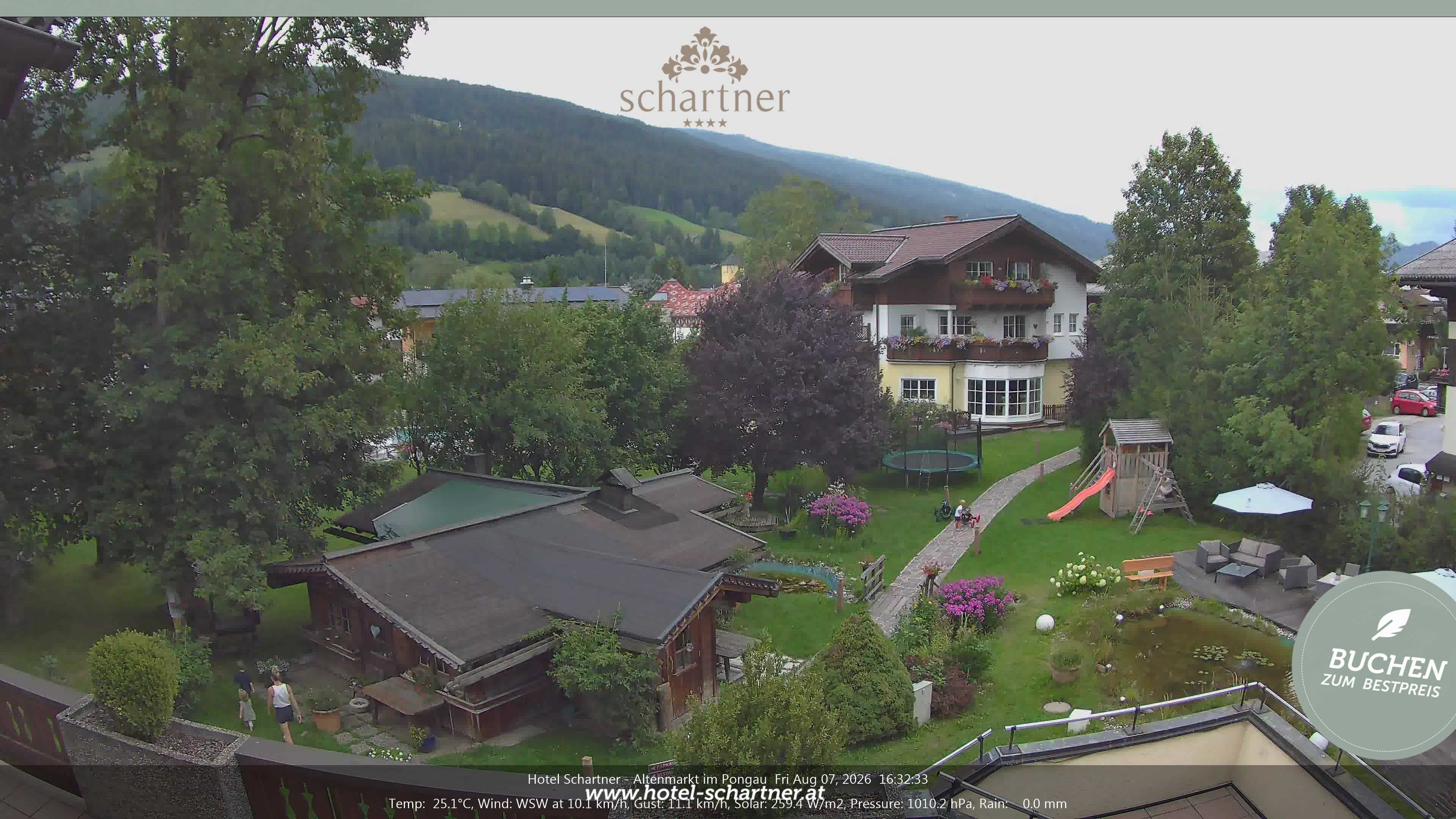 Archived image Webcam Altenmarkt im Pongau: Hotel Schartner