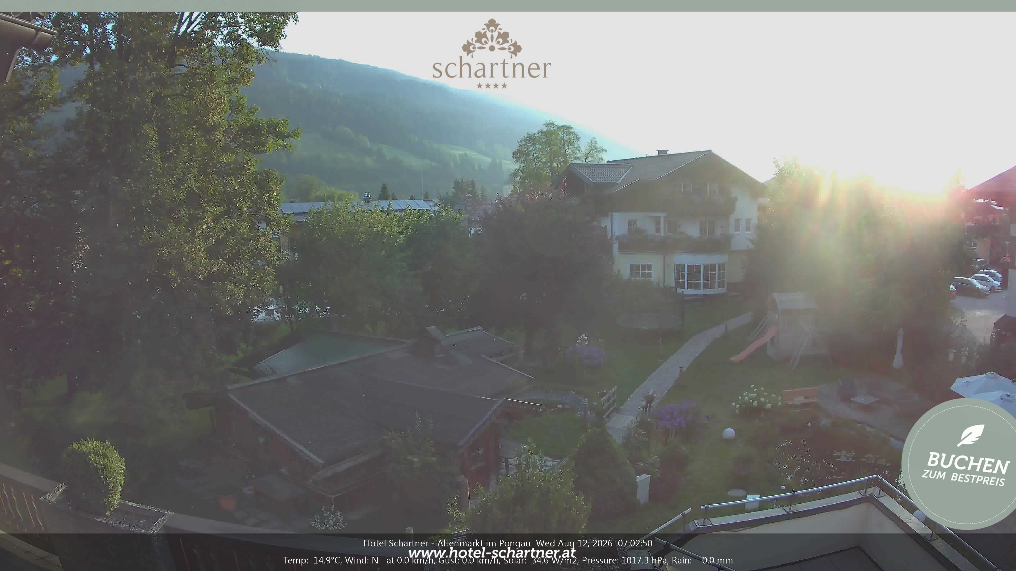 Archiv Foto Webcam Altenmarkt: Hotel Schartner
