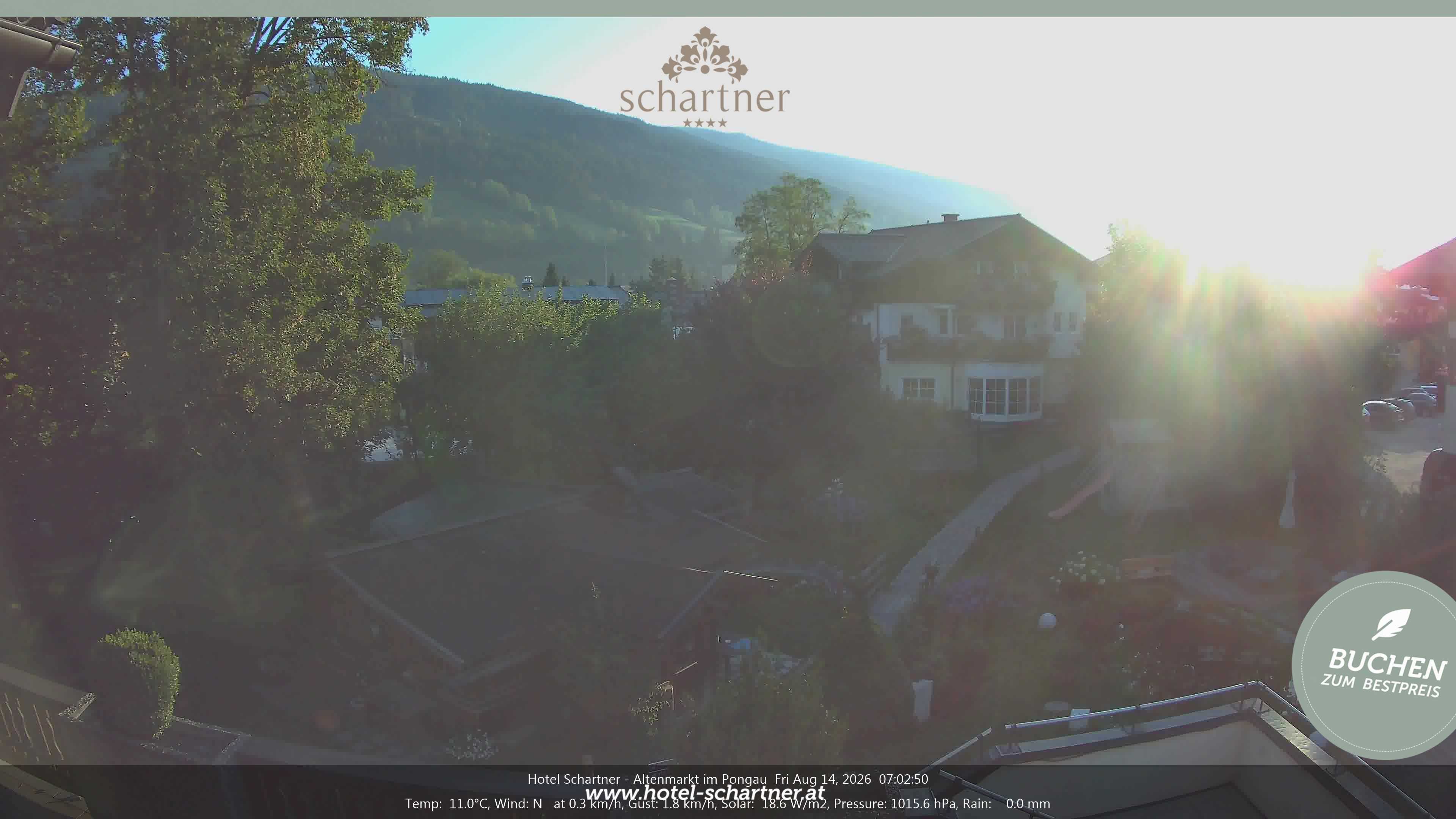 Archiv Foto Webcam Altenmarkt: Hotel Schartner
