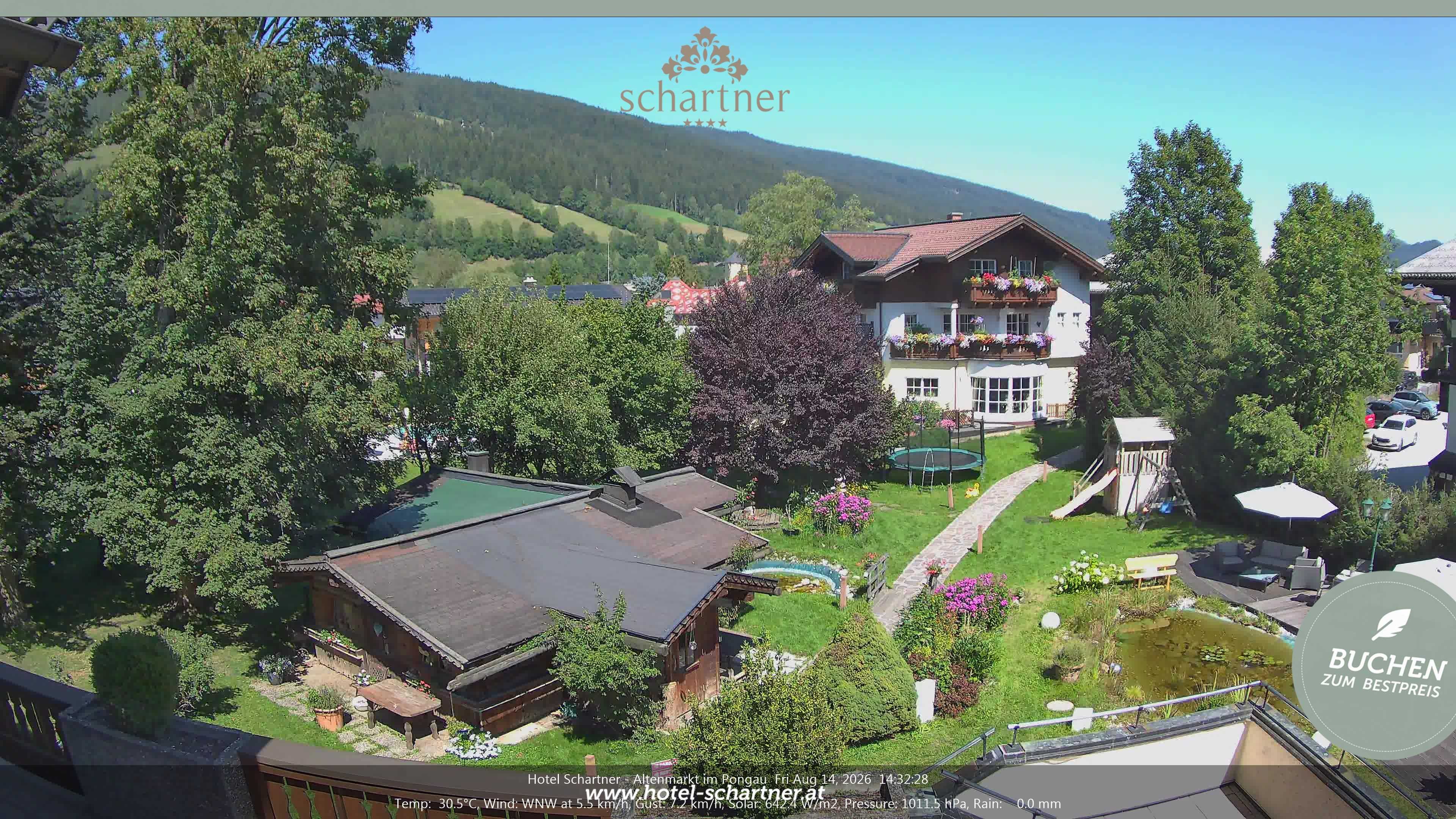 Archived image Webcam Altenmarkt im Pongau: Hotel Schartner