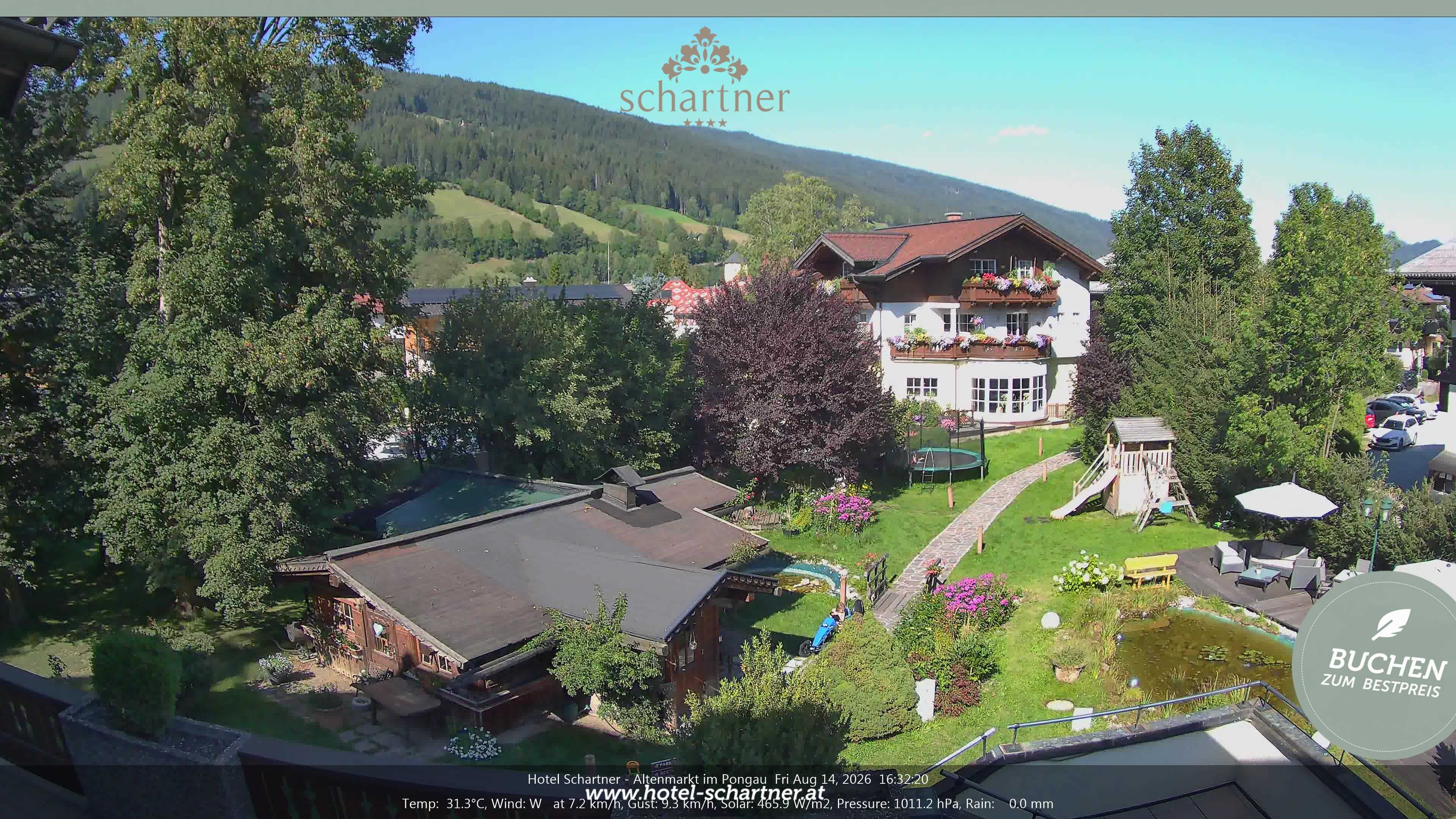 Archived image Webcam Altenmarkt im Pongau: Hotel Schartner