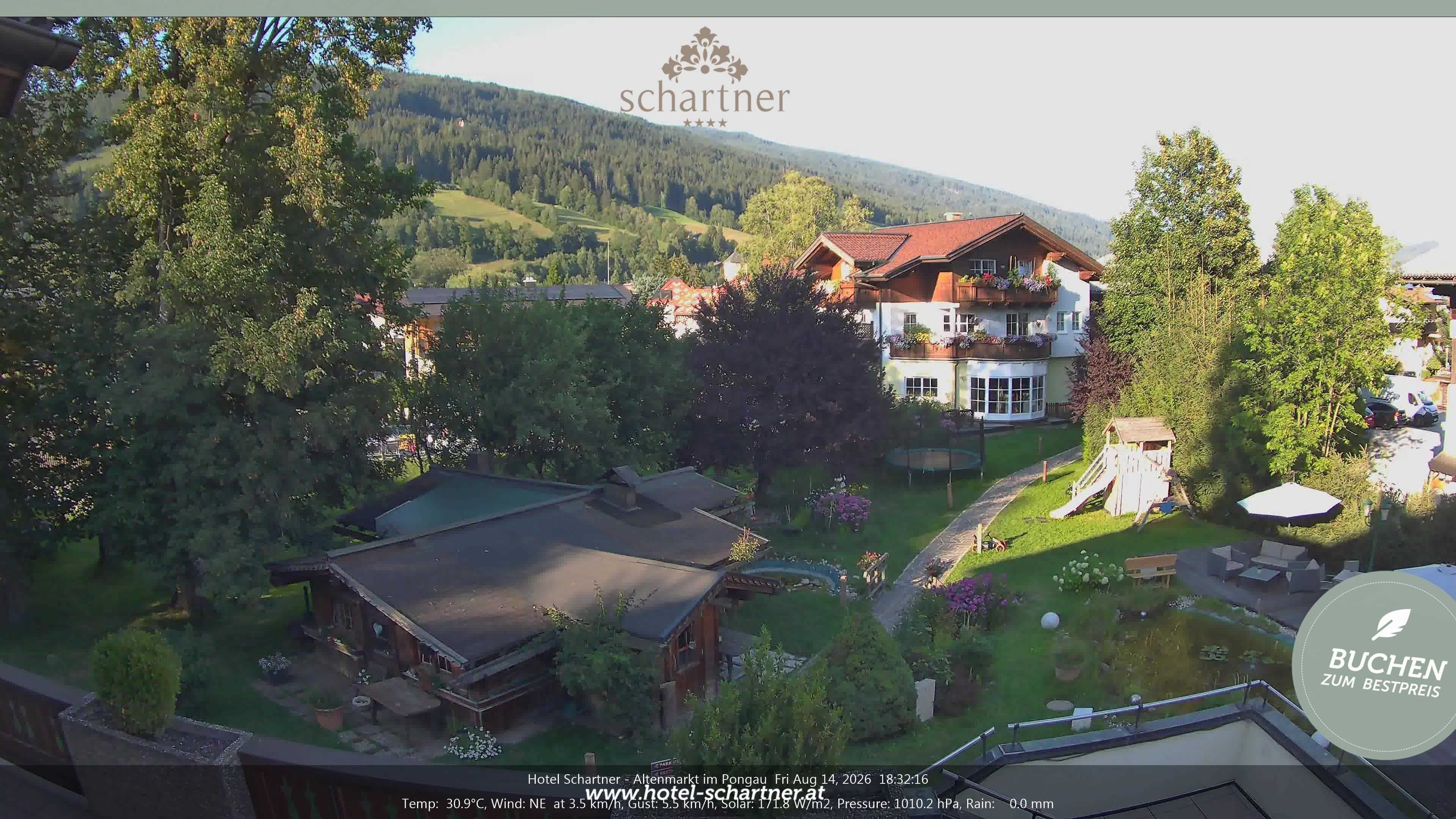 Archiv Foto Webcam Altenmarkt: Hotel Schartner