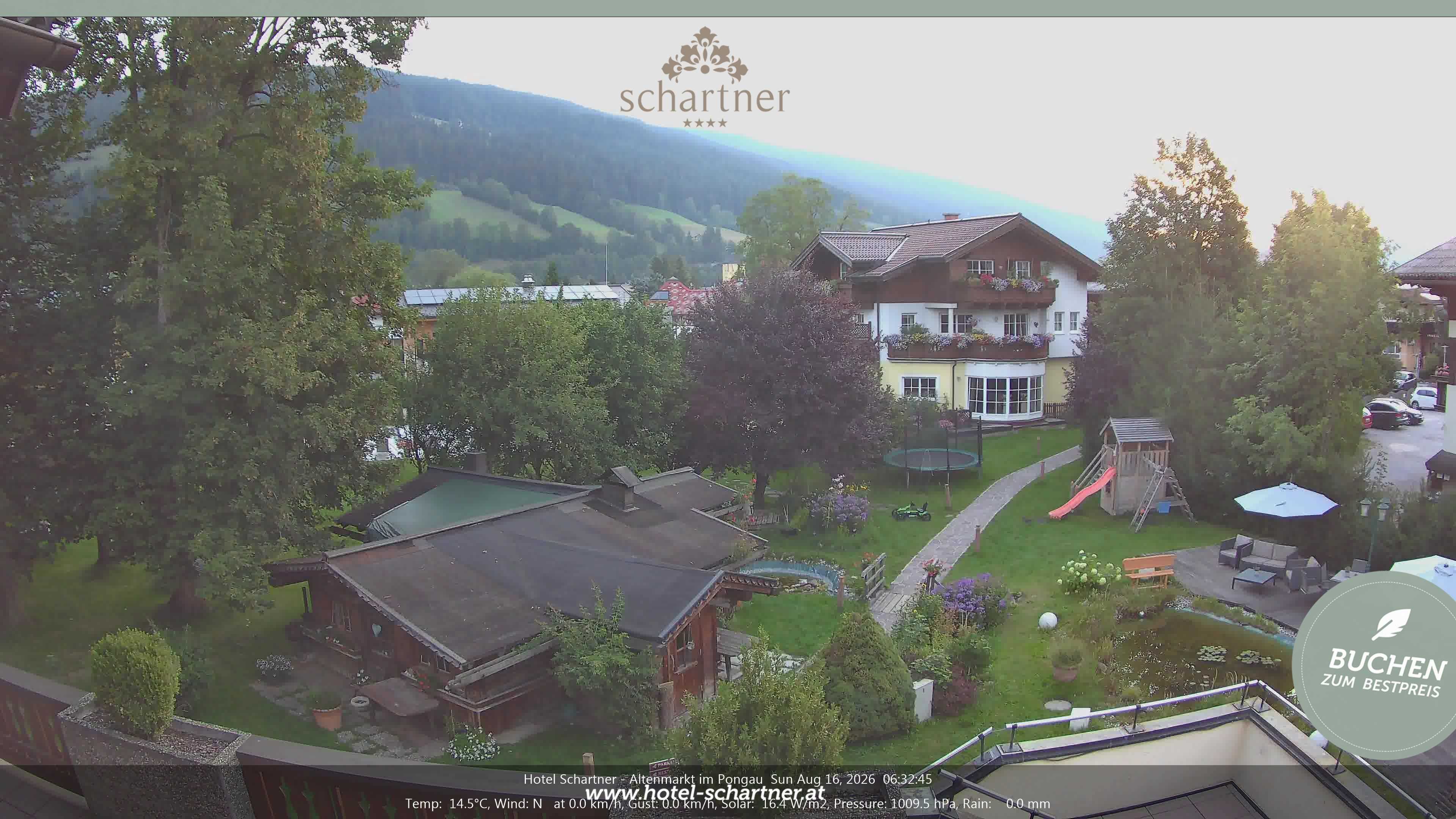 Archived image Webcam Altenmarkt im Pongau: Hotel Schartner