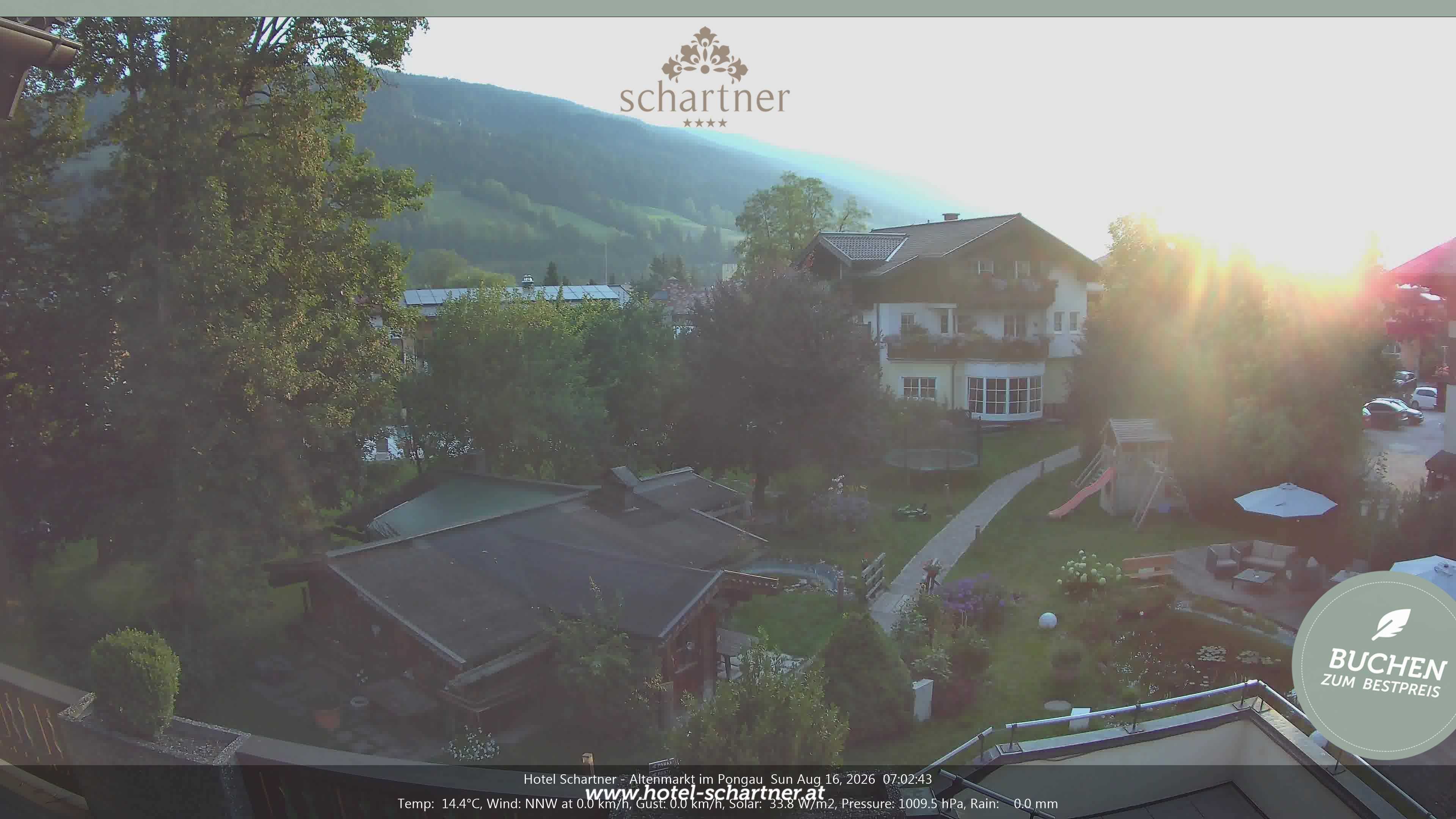Archived image Webcam Altenmarkt im Pongau: Hotel Schartner
