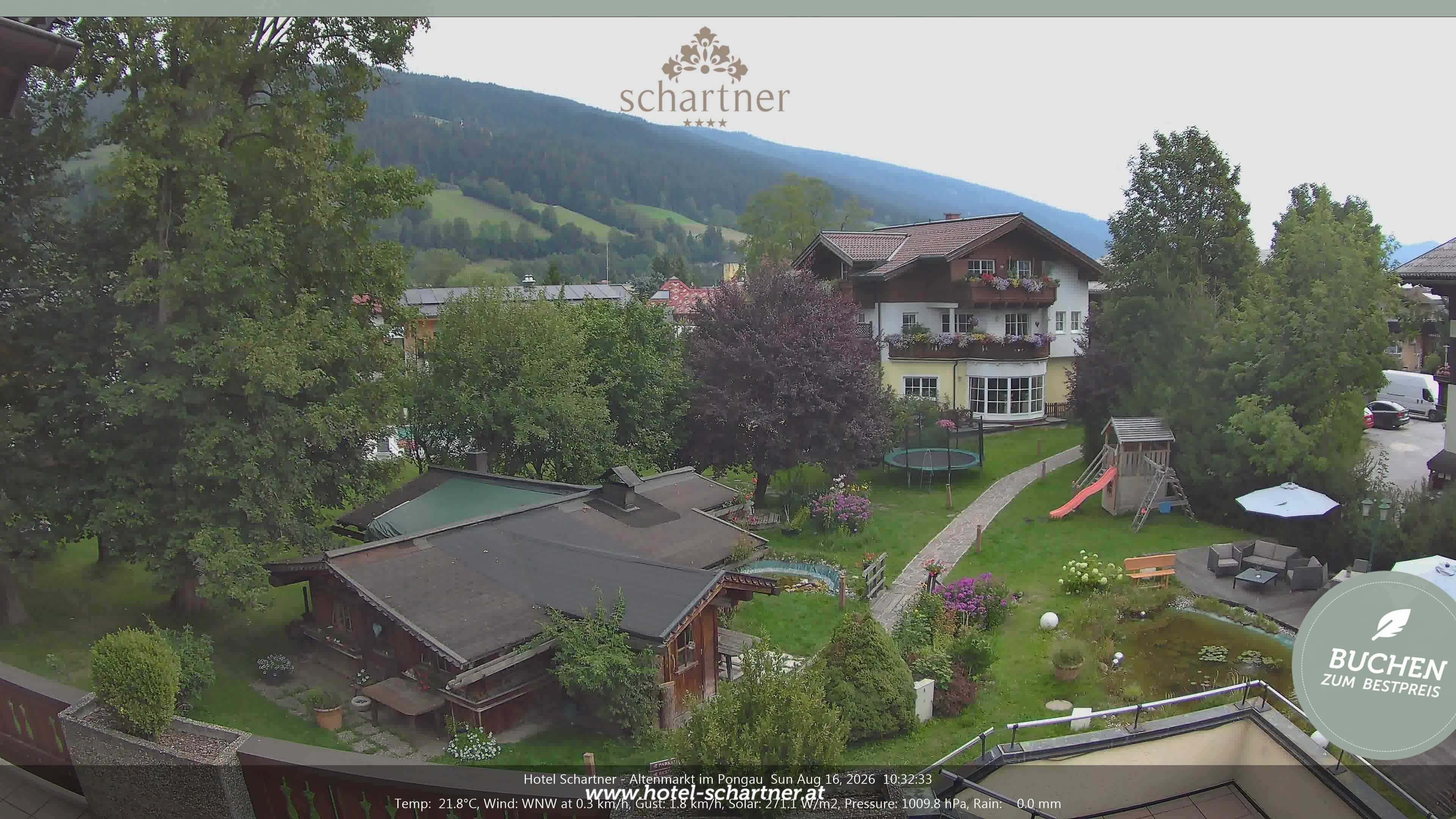 Archived image Webcam Altenmarkt im Pongau: Hotel Schartner