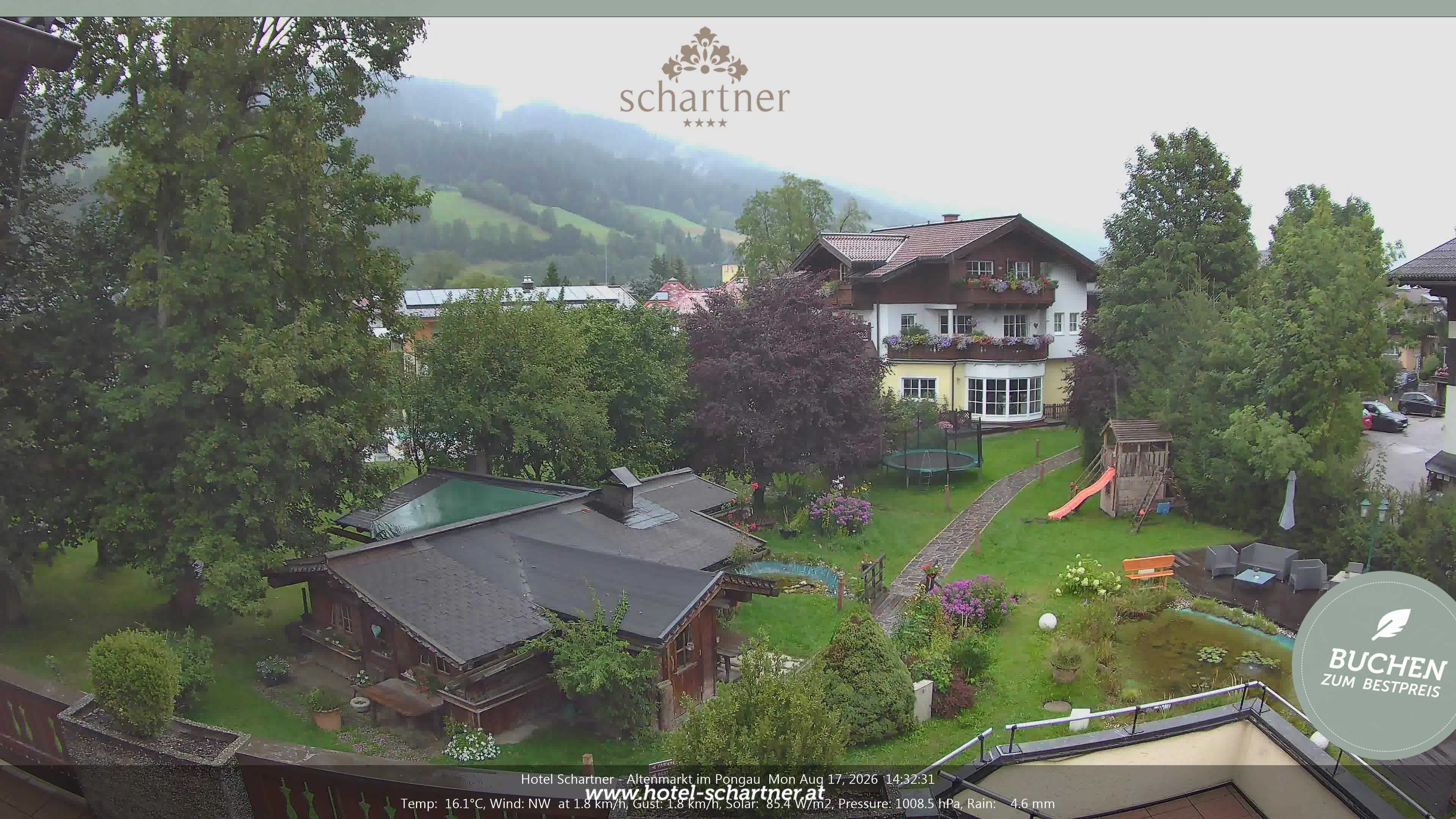 Archiv Foto Webcam Altenmarkt: Hotel Schartner