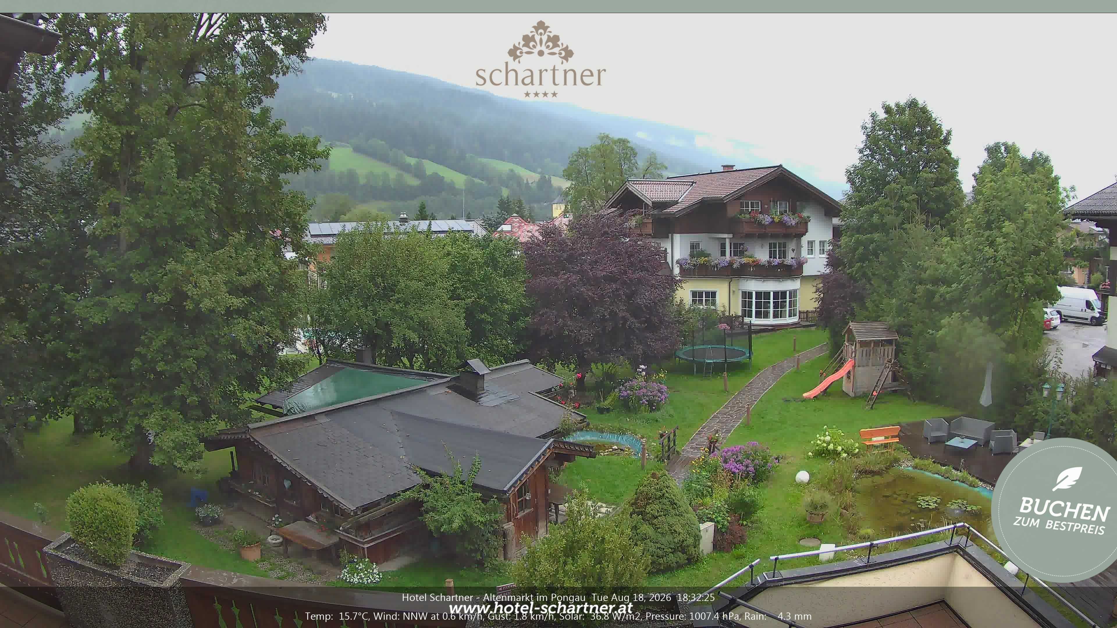 Archiv Foto Webcam Altenmarkt: Hotel Schartner