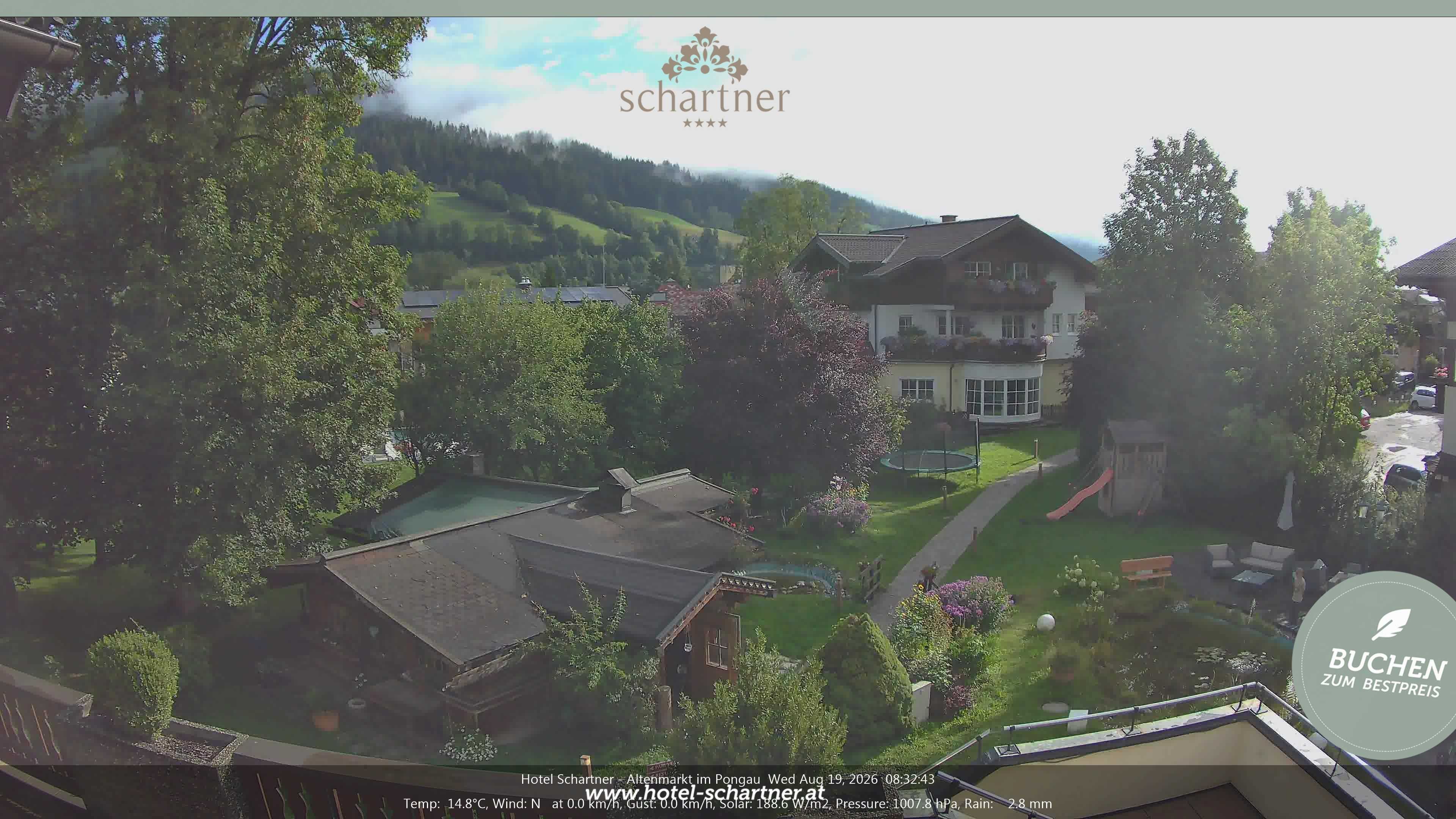Archiv Foto Webcam Altenmarkt: Hotel Schartner