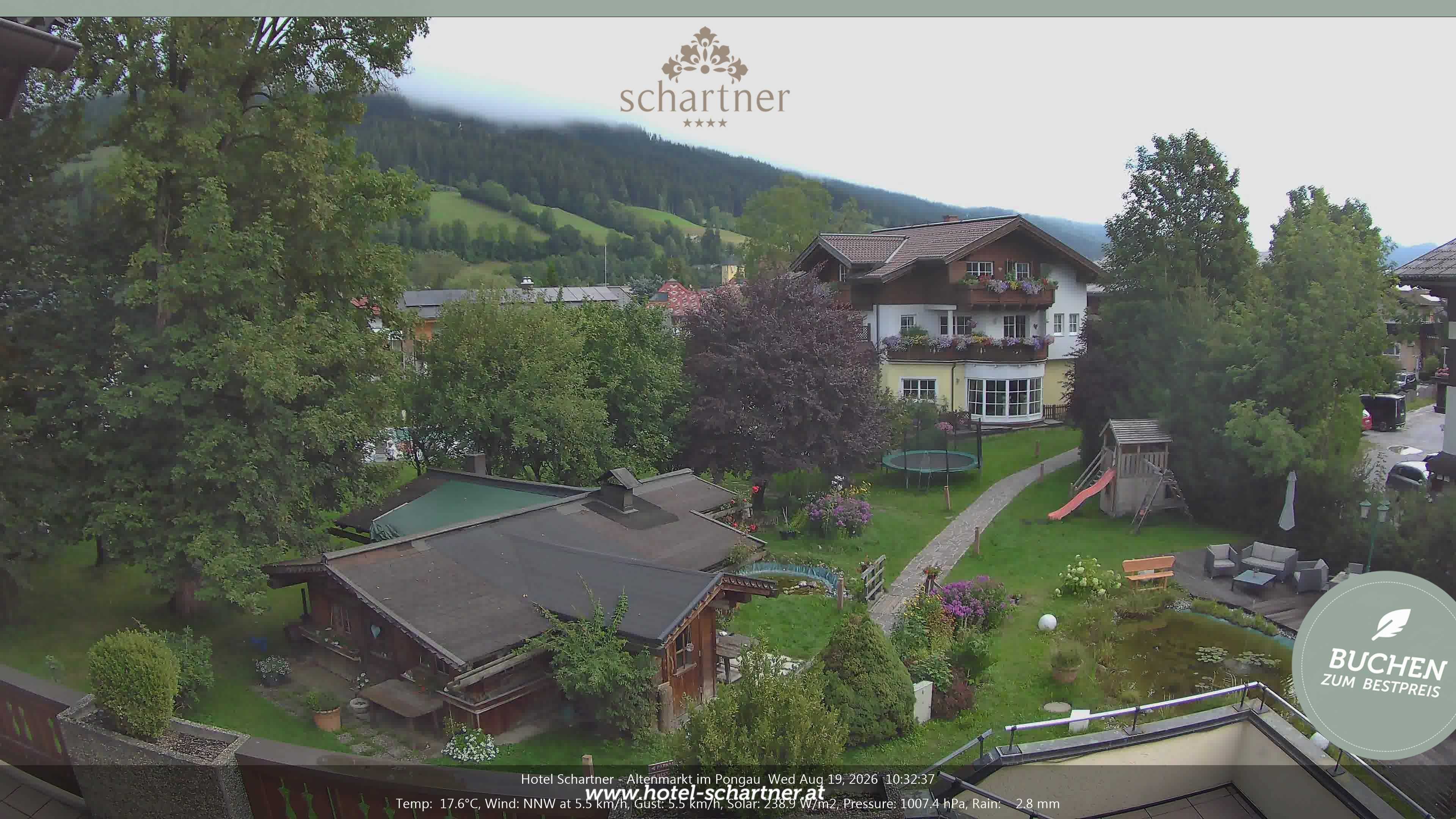 Archiv Foto Webcam Altenmarkt: Hotel Schartner