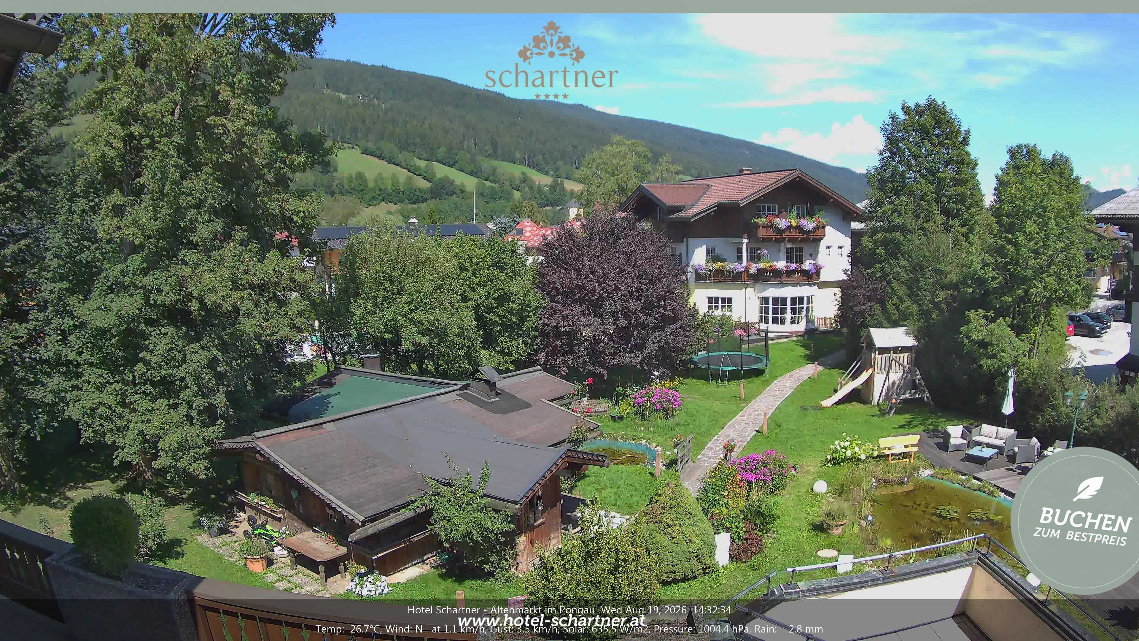 Archiv Foto Webcam Altenmarkt: Hotel Schartner