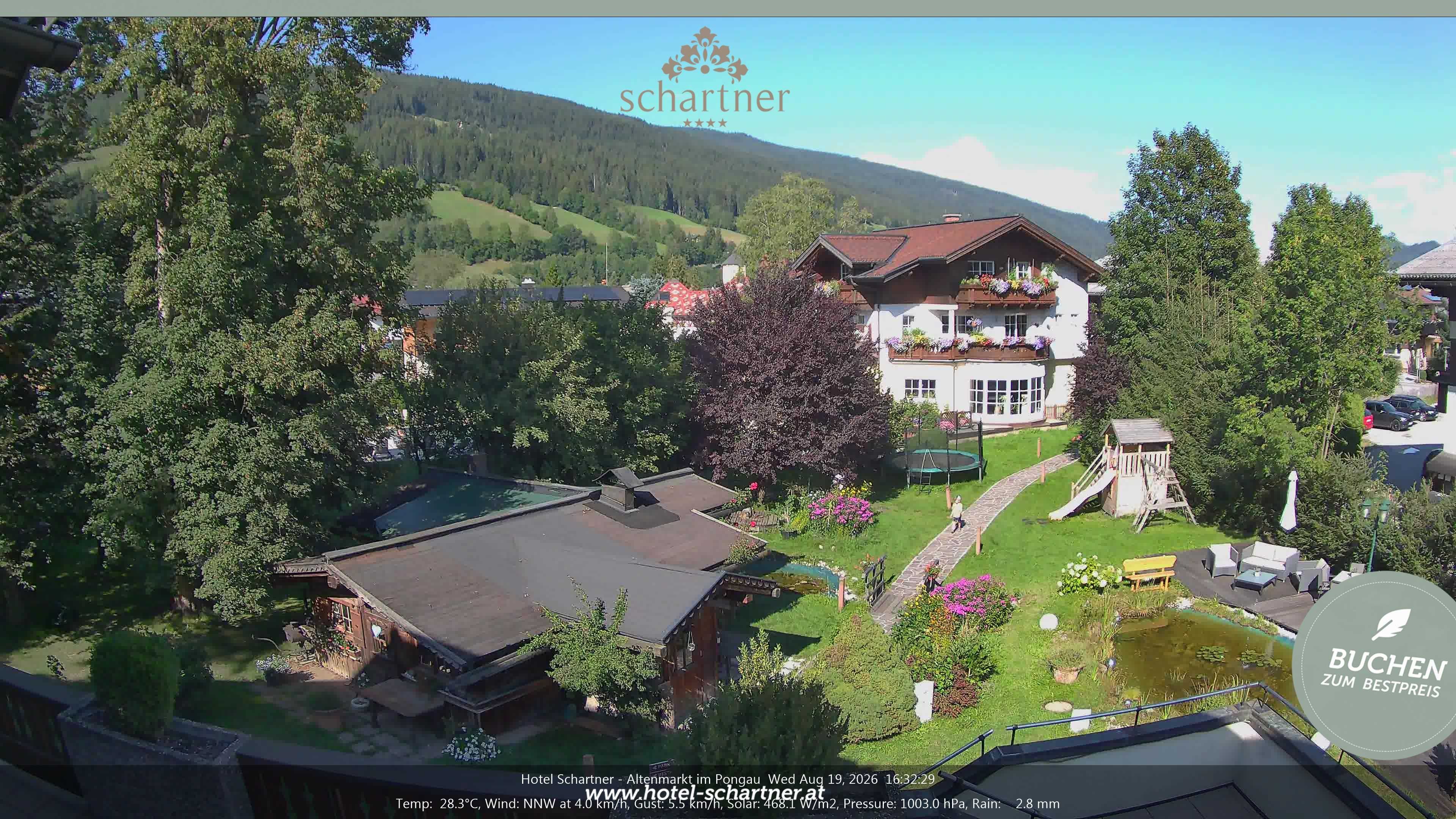 Archiv Foto Webcam Altenmarkt: Hotel Schartner
