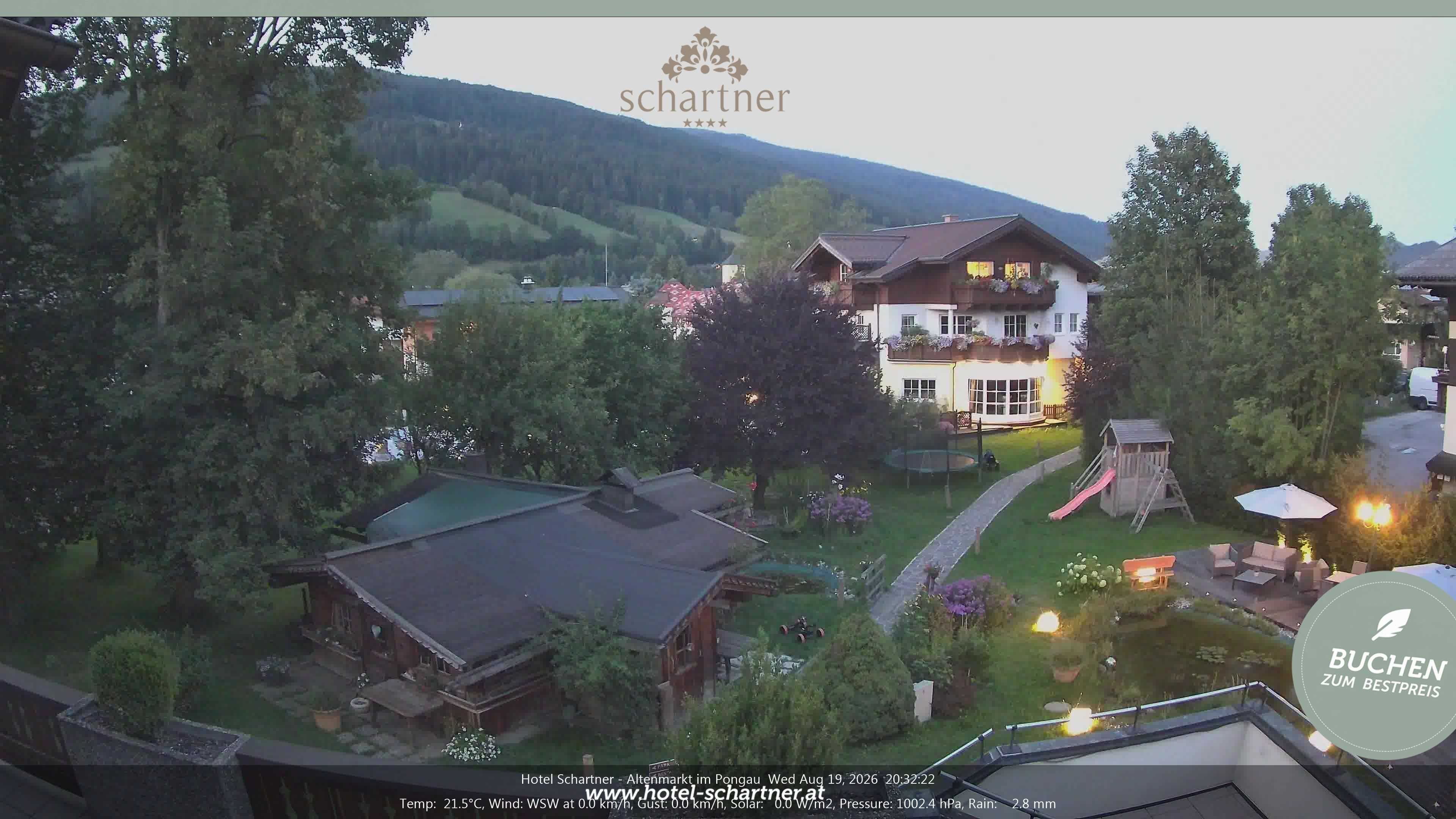 Archiv Foto Webcam Altenmarkt: Hotel Schartner