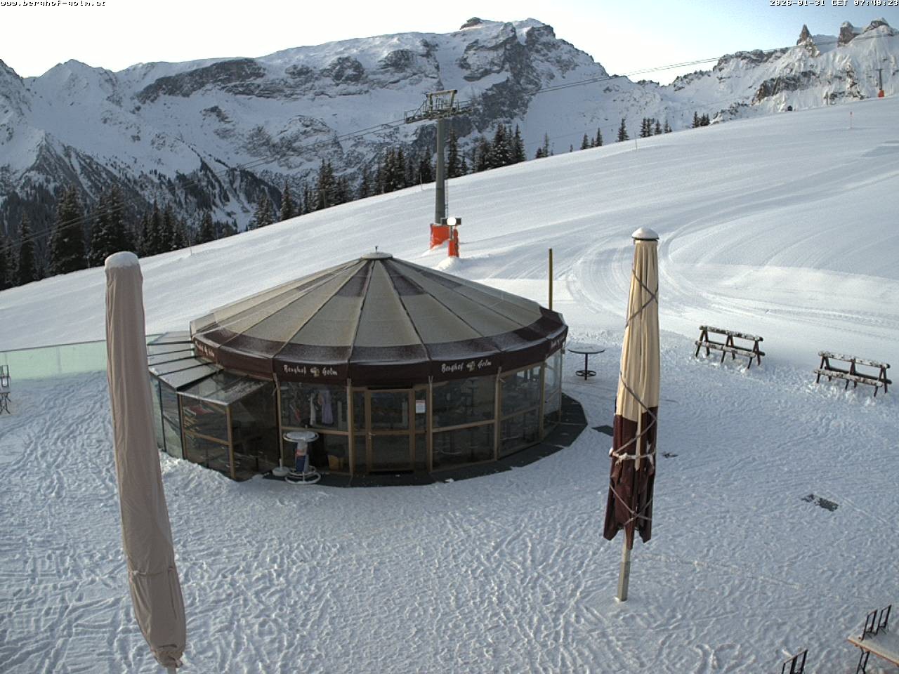 Archived image Webcam mountain restaurant "Berghof Golm", Vorarlberg
