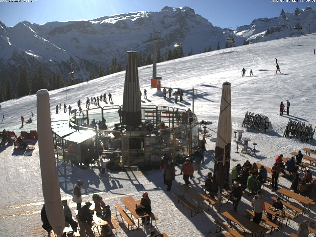 Archived image Webcam mountain restaurant "Berghof Golm", Vorarlberg