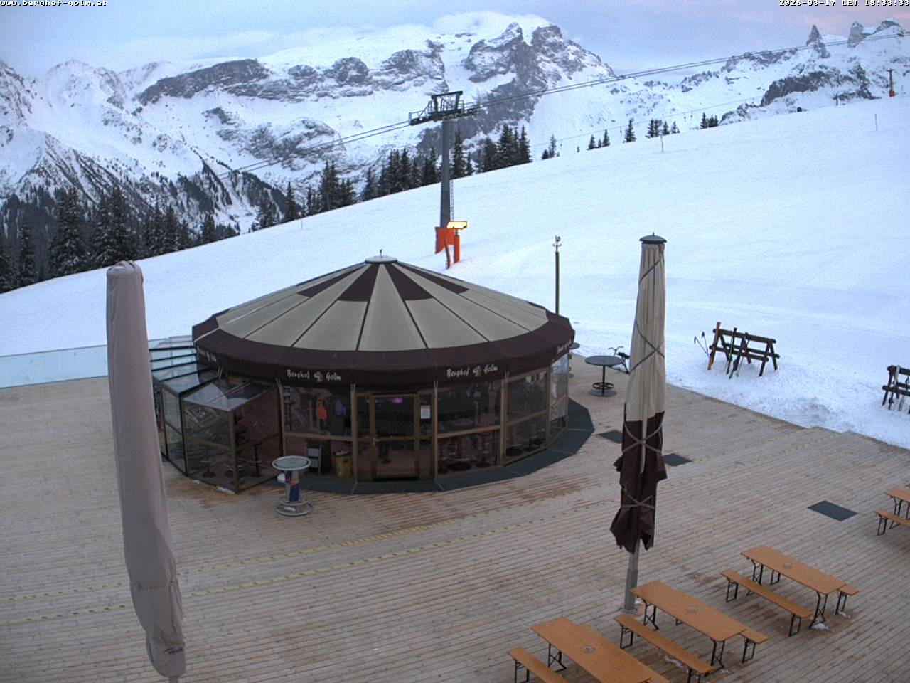 Archived image Webcam mountain restaurant "Berghof Golm", Vorarlberg