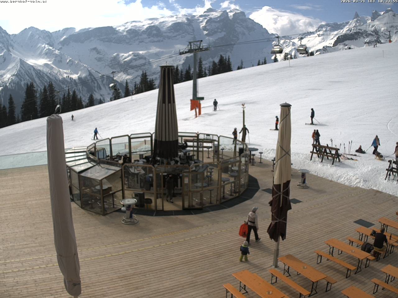 Archived image Webcam mountain restaurant "Berghof Golm", Vorarlberg