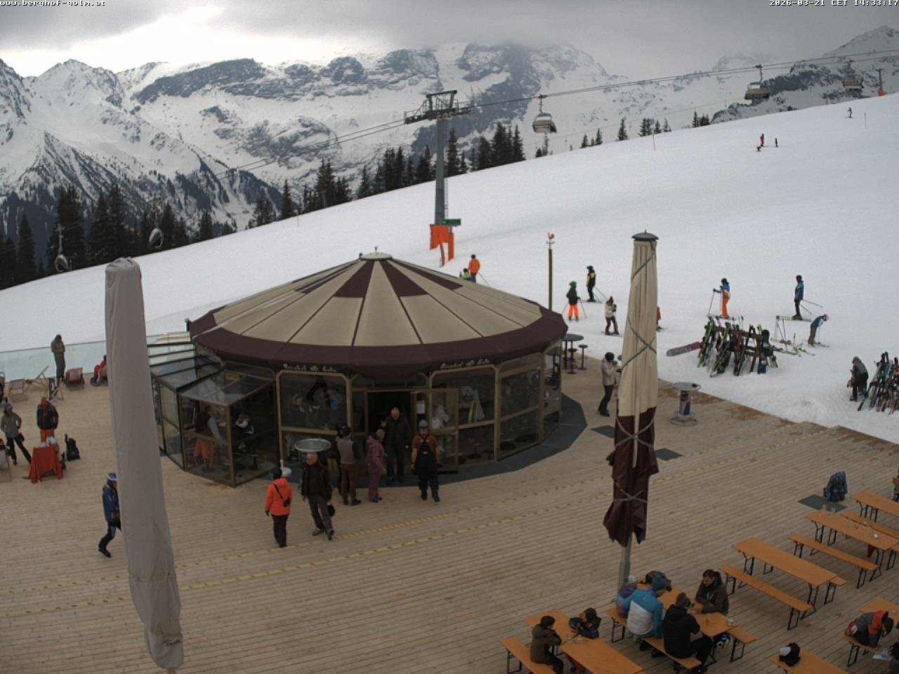 Archived image Webcam mountain restaurant "Berghof Golm", Vorarlberg