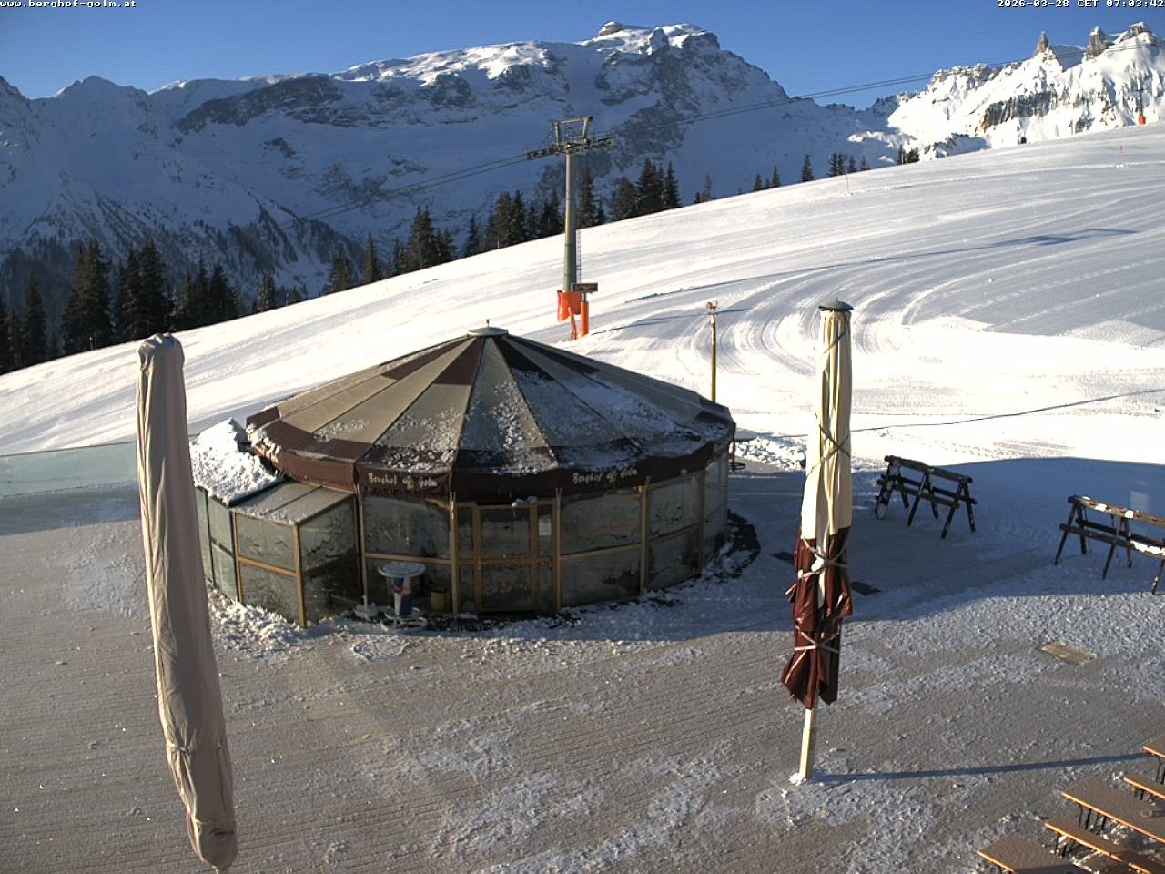 Archived image Webcam mountain restaurant "Berghof Golm", Vorarlberg
