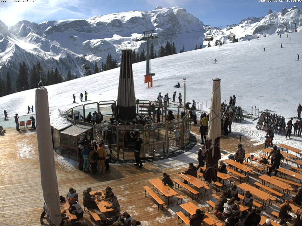 Archived image Webcam mountain restaurant "Berghof Golm", Vorarlberg