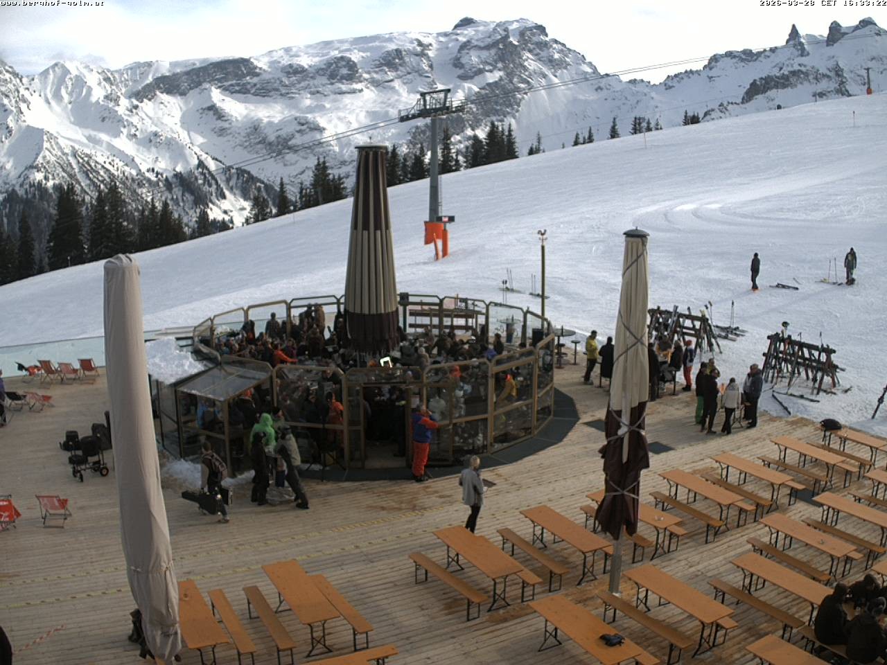 Archived image Webcam mountain restaurant "Berghof Golm", Vorarlberg
