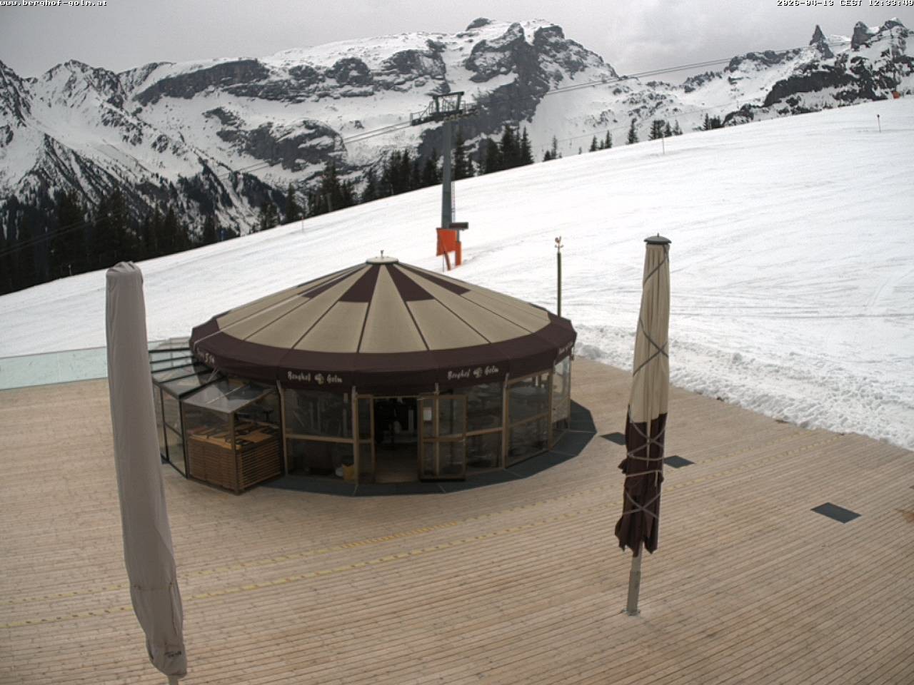 Archived image Webcam mountain restaurant "Berghof Golm", Vorarlberg