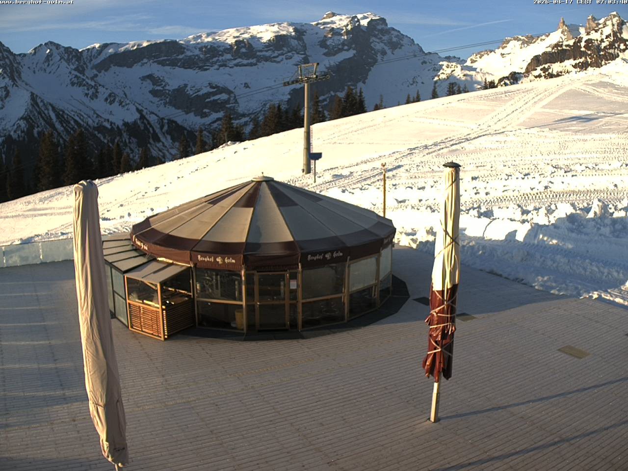 Archived image Webcam mountain restaurant "Berghof Golm", Vorarlberg
