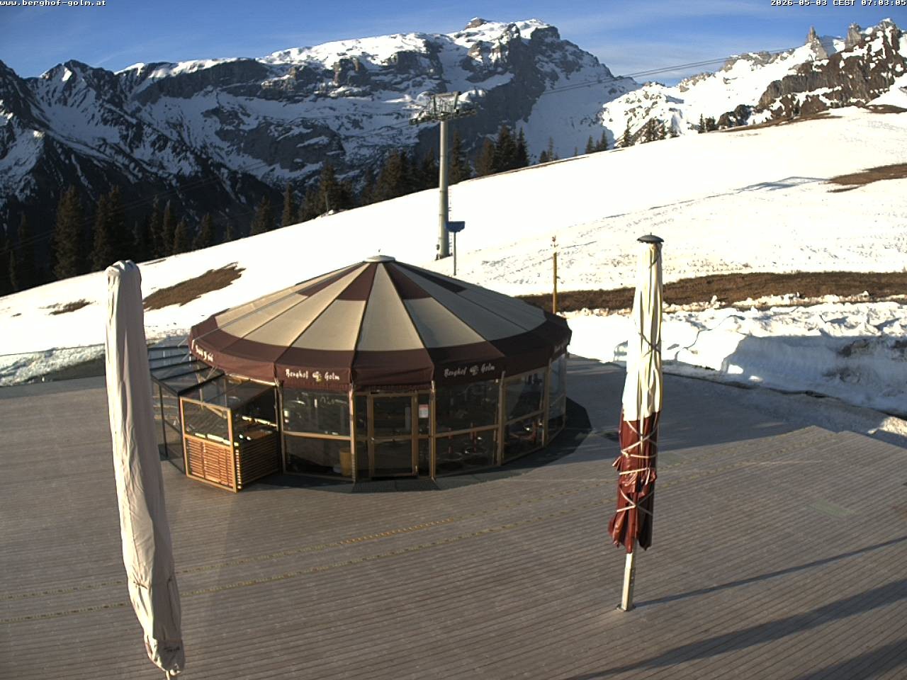 Archived image Webcam mountain restaurant "Berghof Golm", Vorarlberg