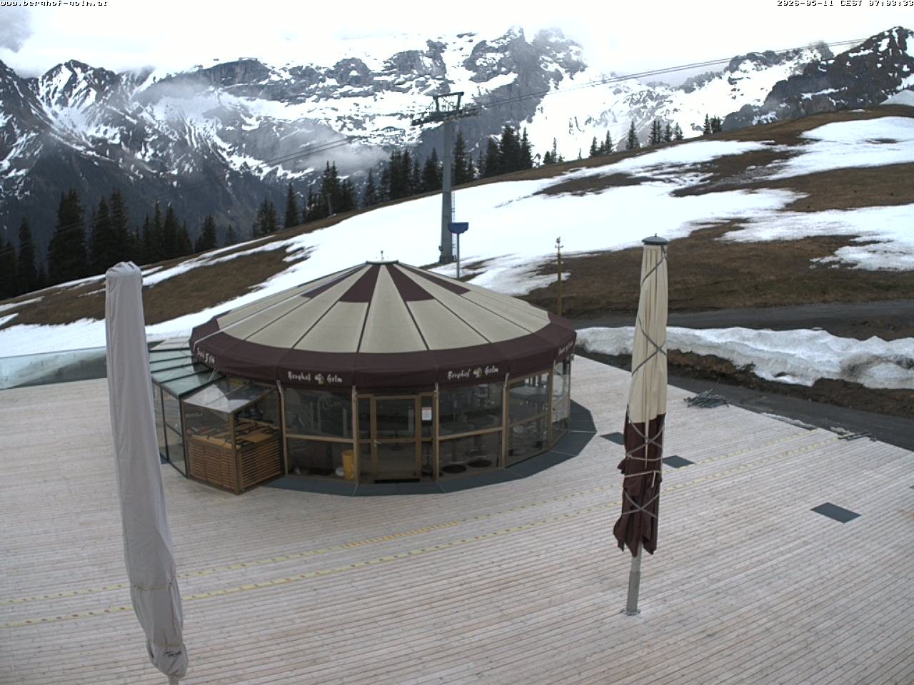 Archived image Webcam mountain restaurant "Berghof Golm", Vorarlberg