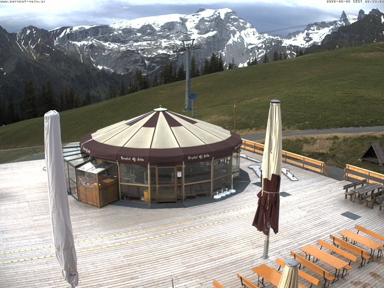 Archived image Webcam mountain restaurant "Berghof Golm", Vorarlberg