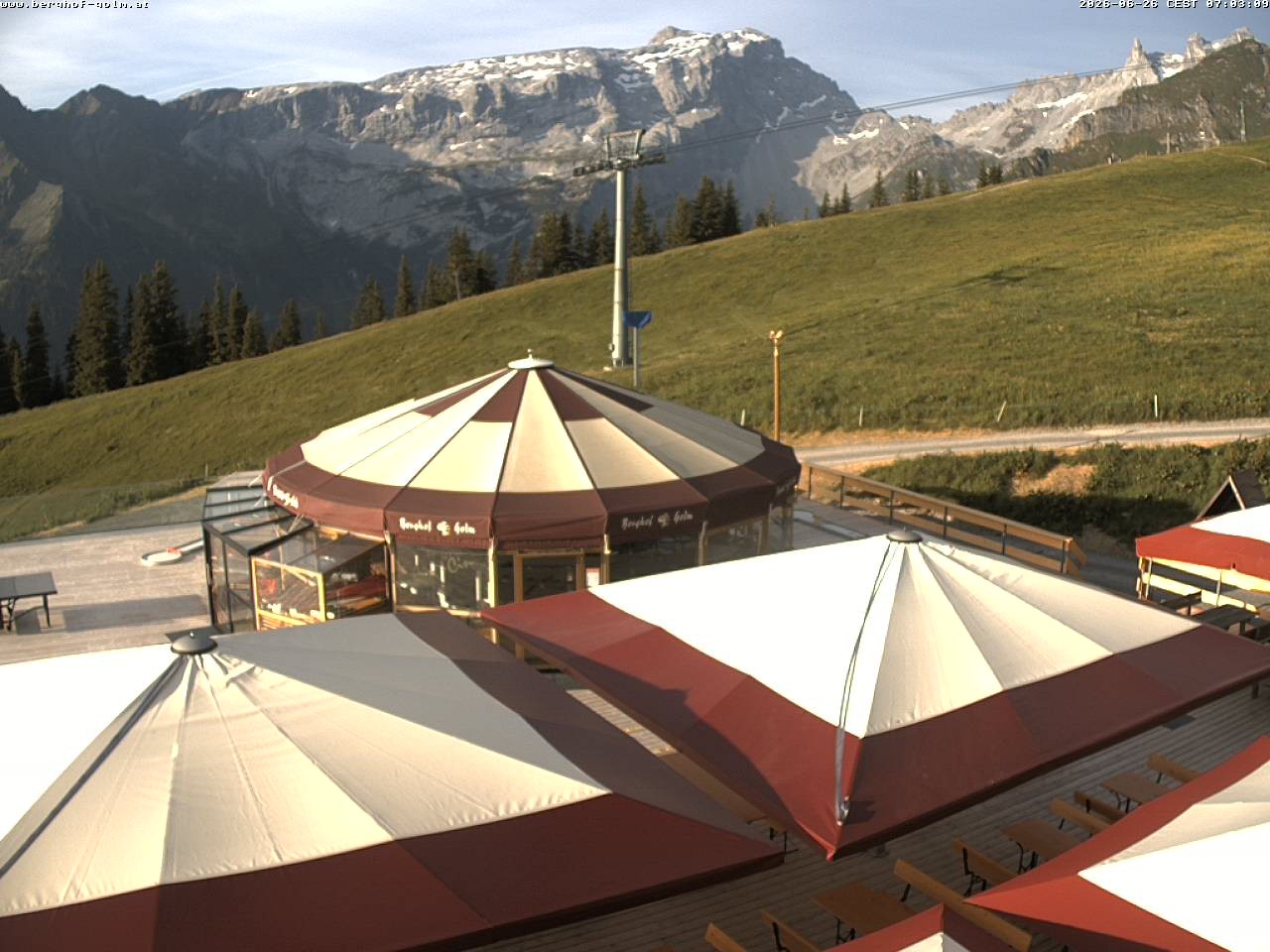 Archived image Webcam mountain restaurant "Berghof Golm", Vorarlberg