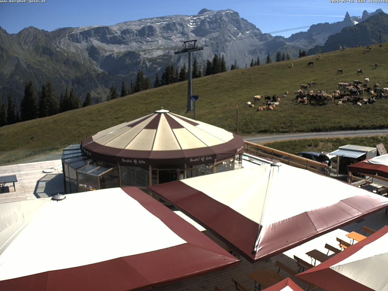 Archived image Webcam mountain restaurant "Berghof Golm", Vorarlberg