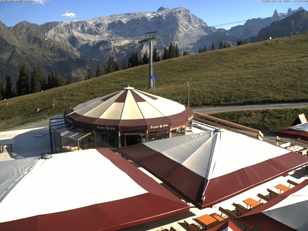 Archived image Webcam mountain restaurant "Berghof Golm", Vorarlberg