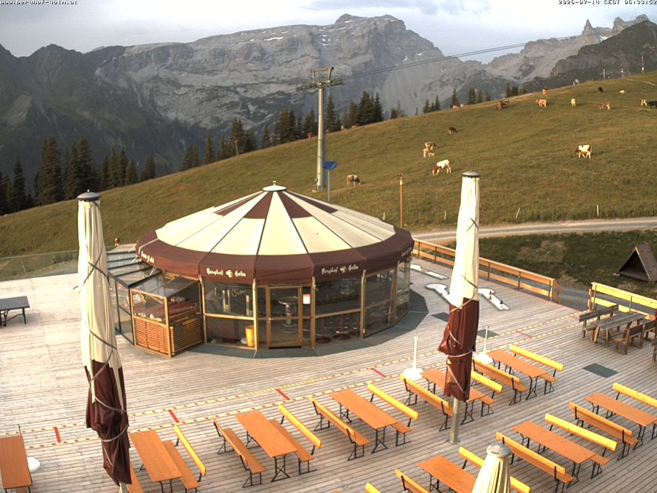 Archived image Webcam mountain restaurant "Berghof Golm", Vorarlberg