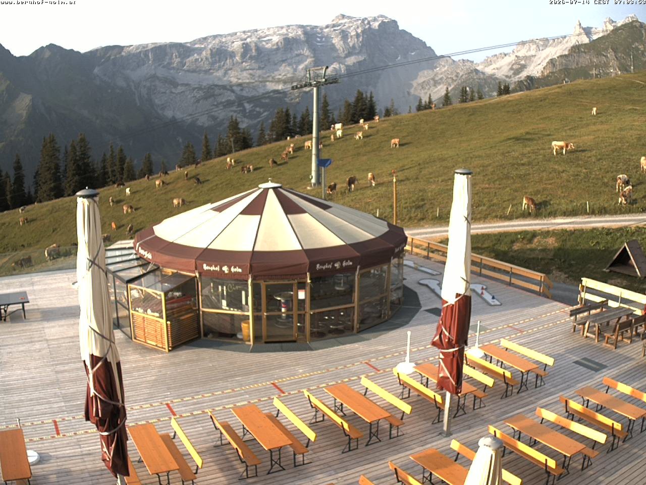 Archived image Webcam mountain restaurant "Berghof Golm", Vorarlberg