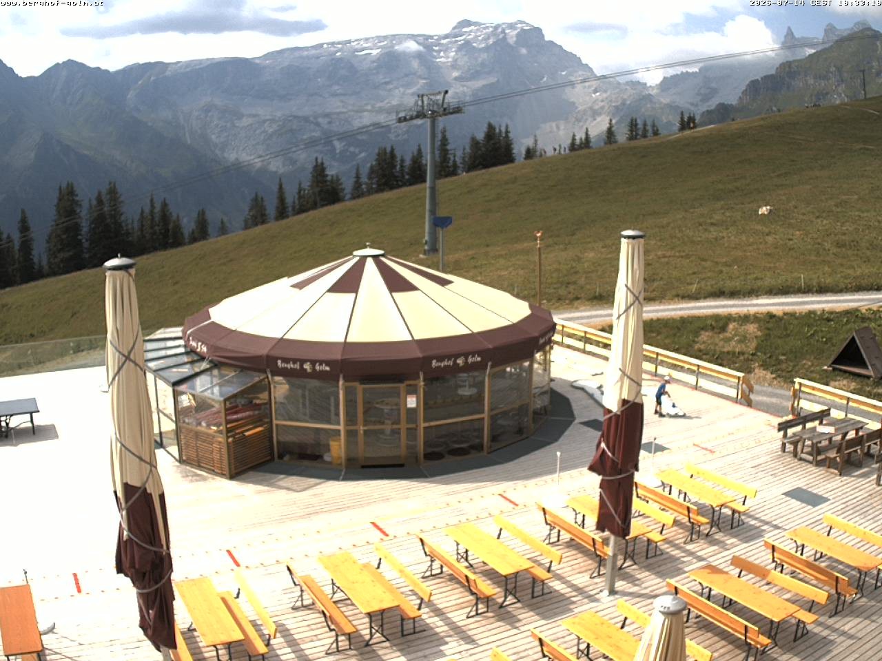 Archived image Webcam mountain restaurant "Berghof Golm", Vorarlberg