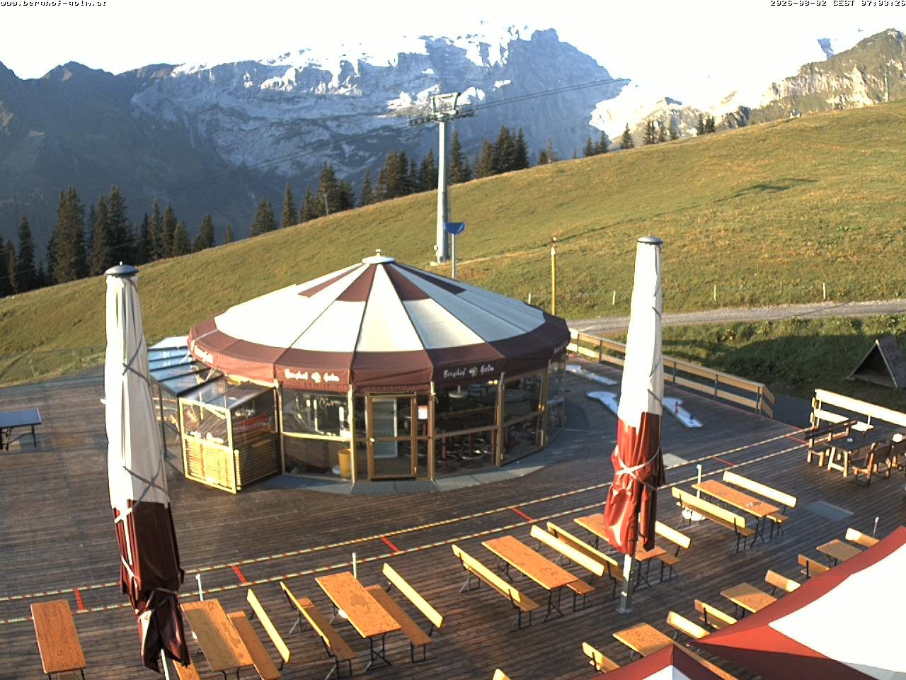 Archived image Webcam mountain restaurant "Berghof Golm", Vorarlberg