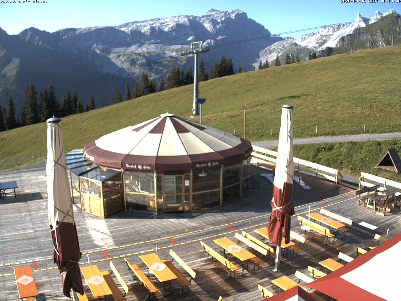 Archived image Webcam mountain restaurant "Berghof Golm", Vorarlberg