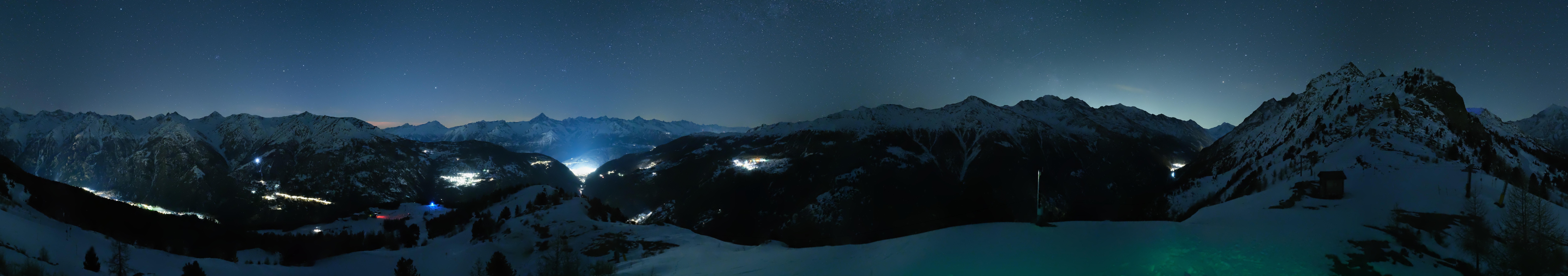 Archived image Webcam Panoramic view, Grächen in Valais
