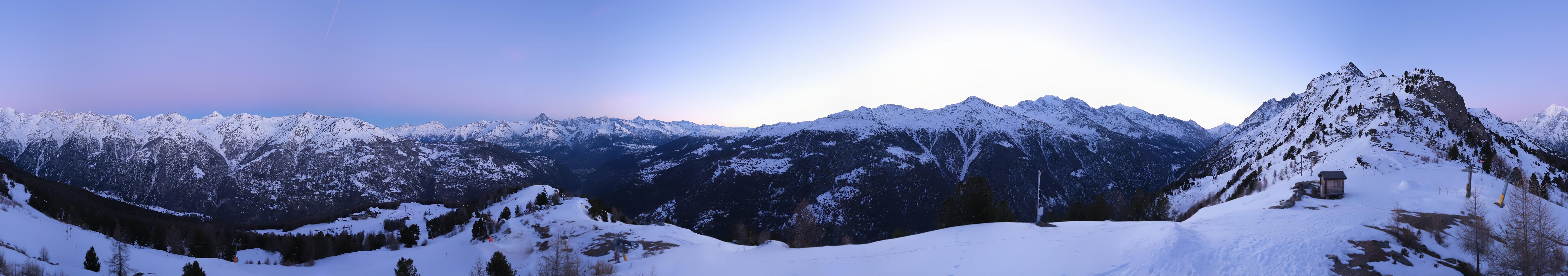 Archived image Webcam Panoramic view, Grächen in Valais